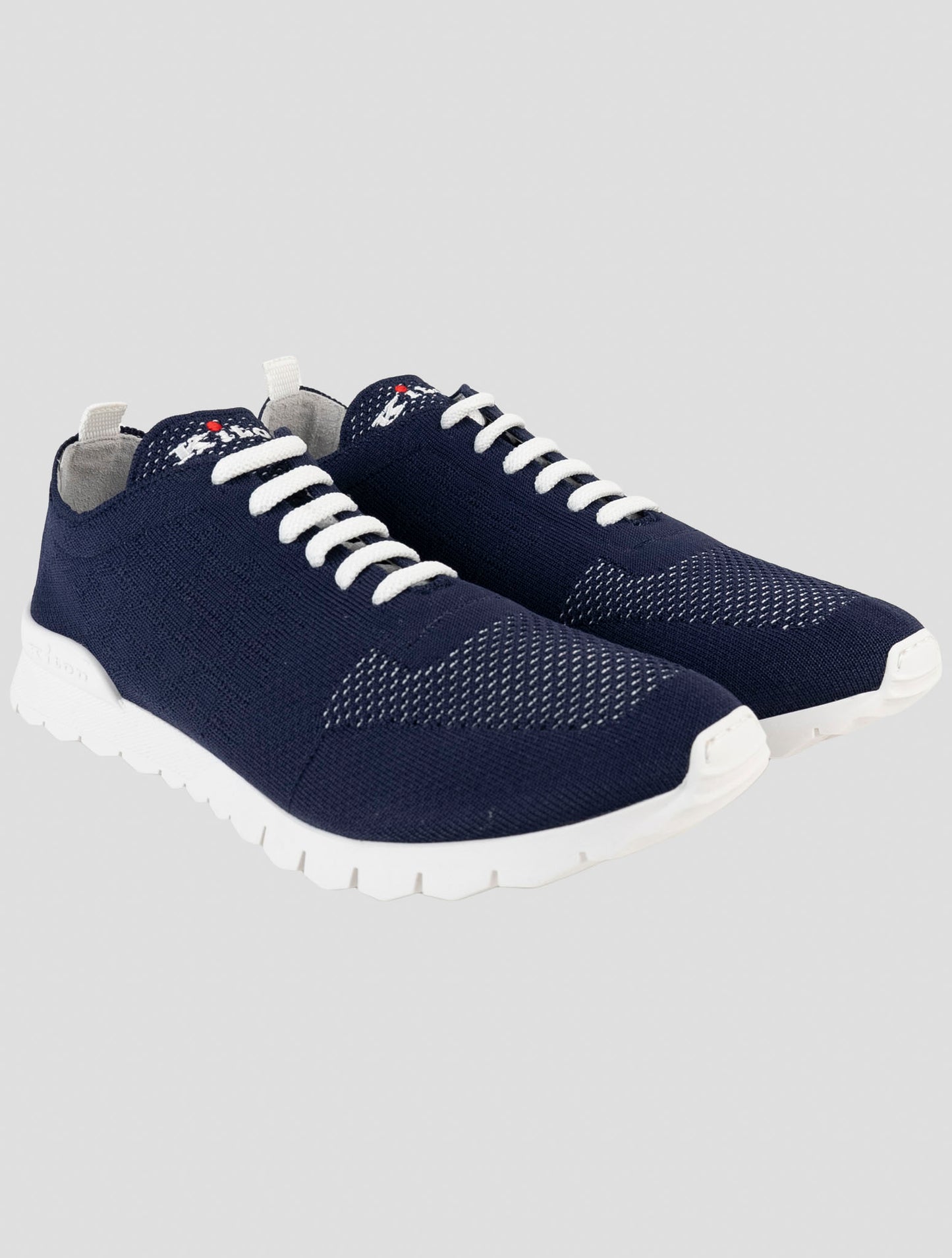 Kiton Blue Cotton Ea Sneakers