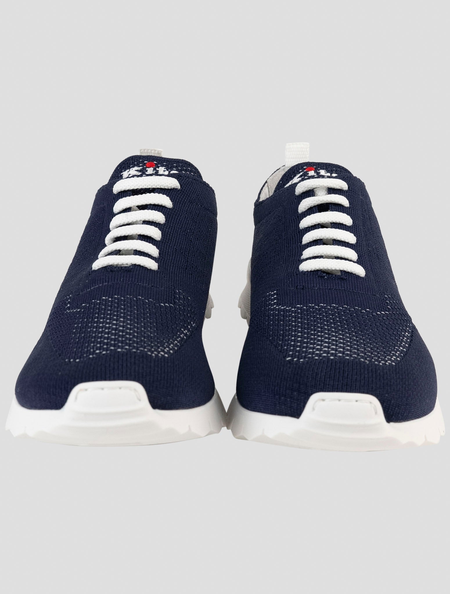 Kiton Blue Cotton Ea Sneakers