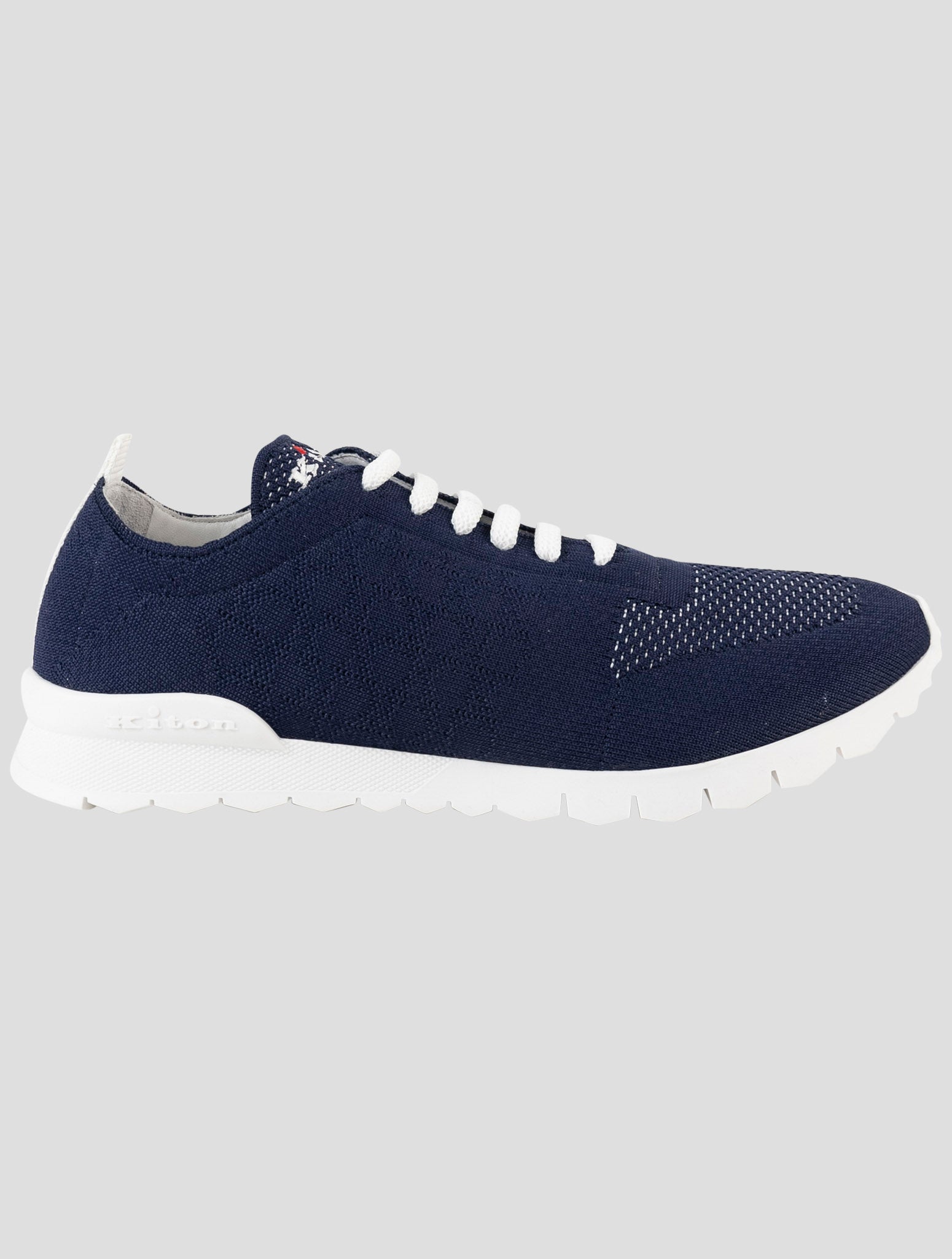 Kiton Blue Cotton Ea Sneakers