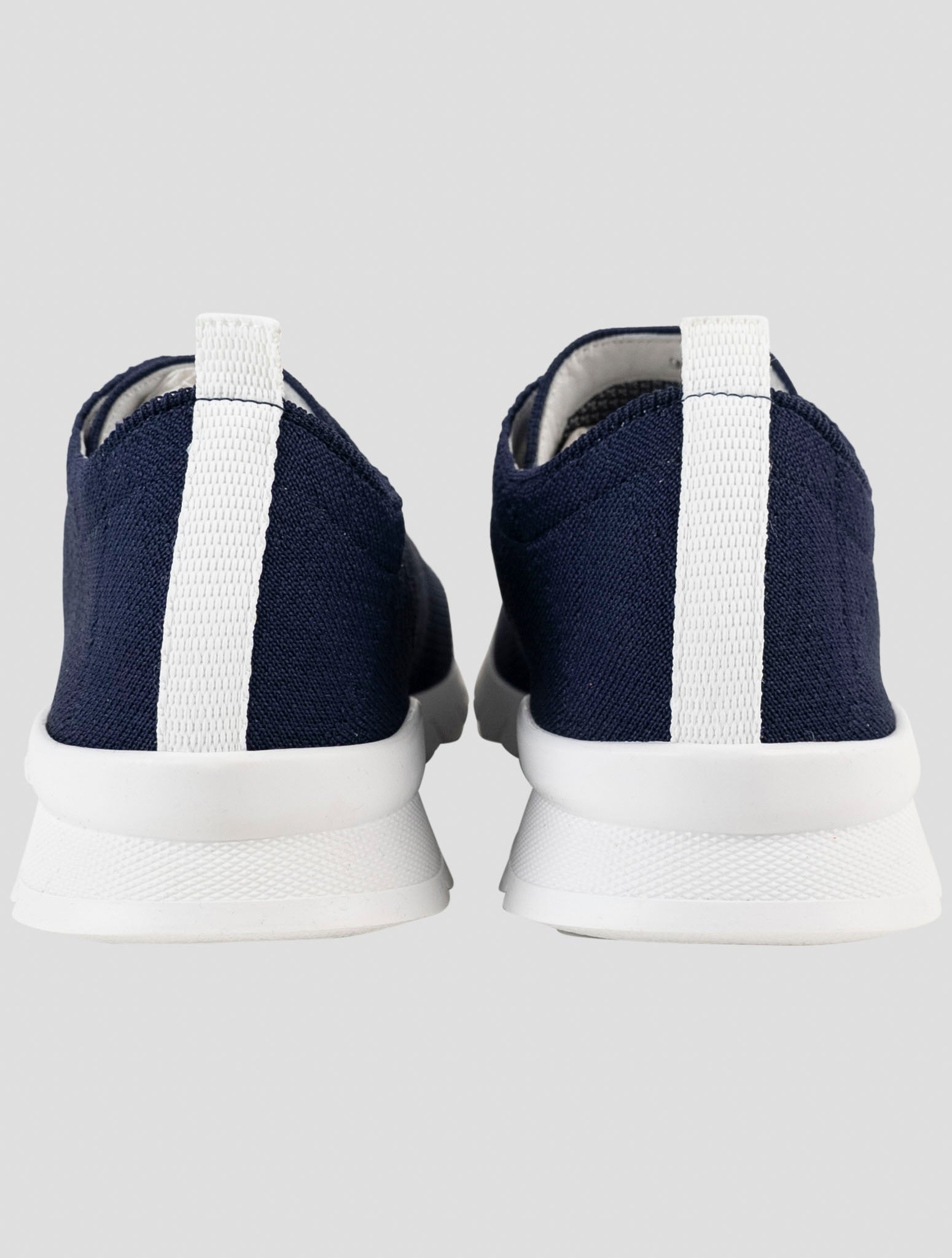 Kiton Blue Cotton Ea Sneakers