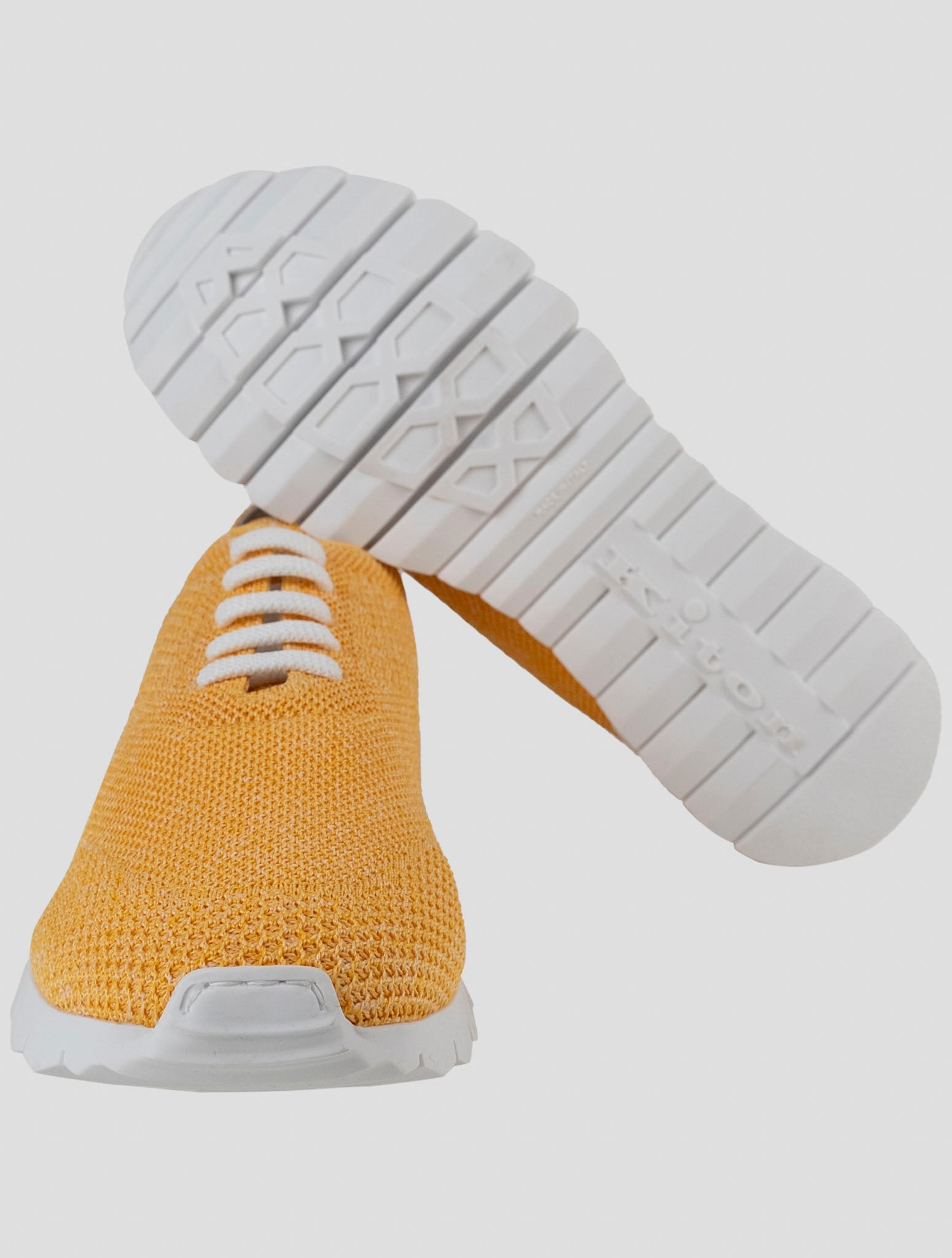 Kiton Yellow Cotton Ea Sneakers