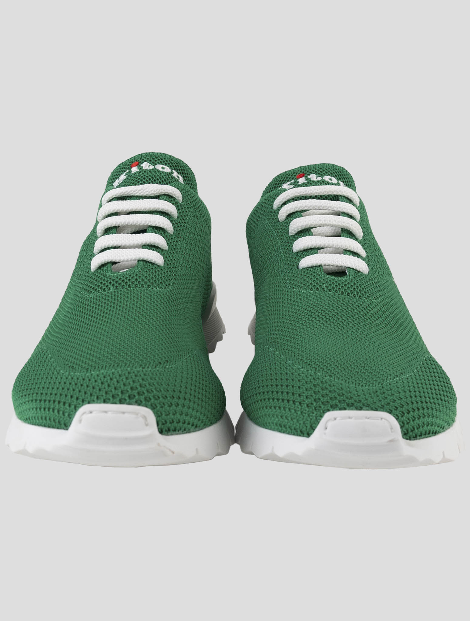 Kiton Green Cotton Ea Sneakers
