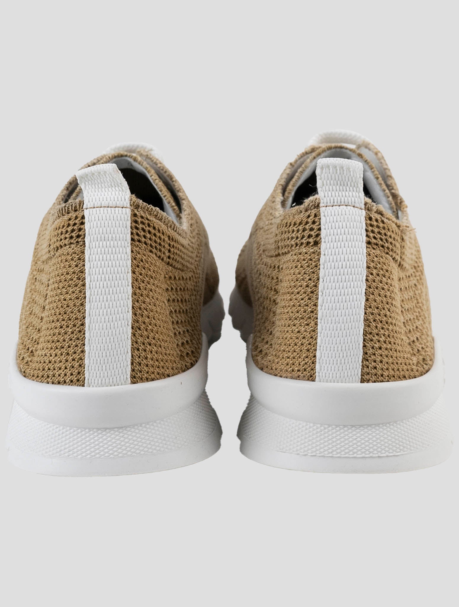 Kiton Brown Cotton Ea Sneakers