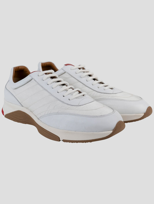 Kiton White Leather Sneakers