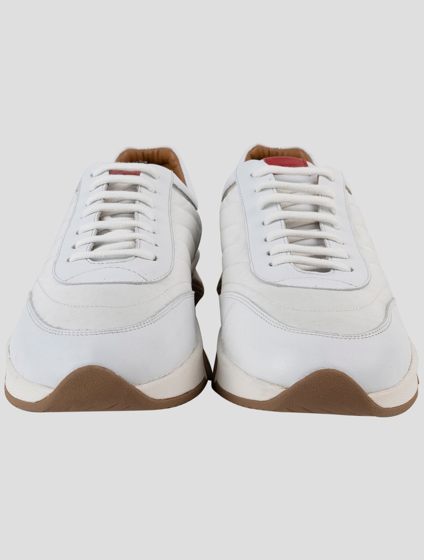 Kiton White Leather Sneakers