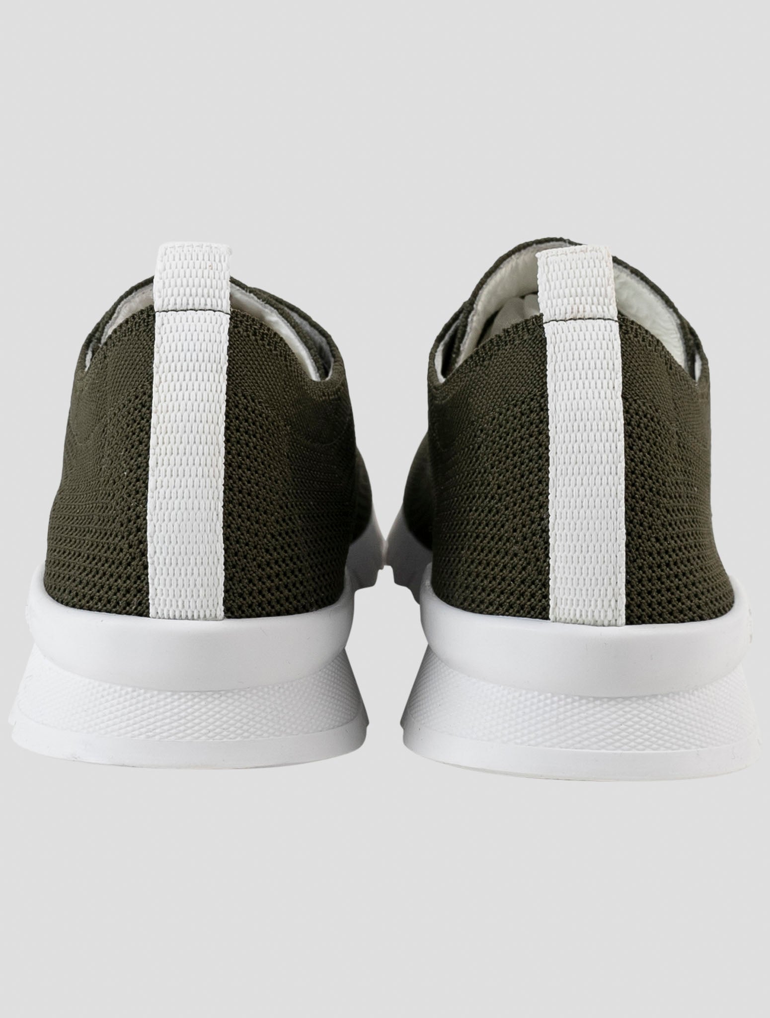 Kiton Green Cotton Ea Sneakers