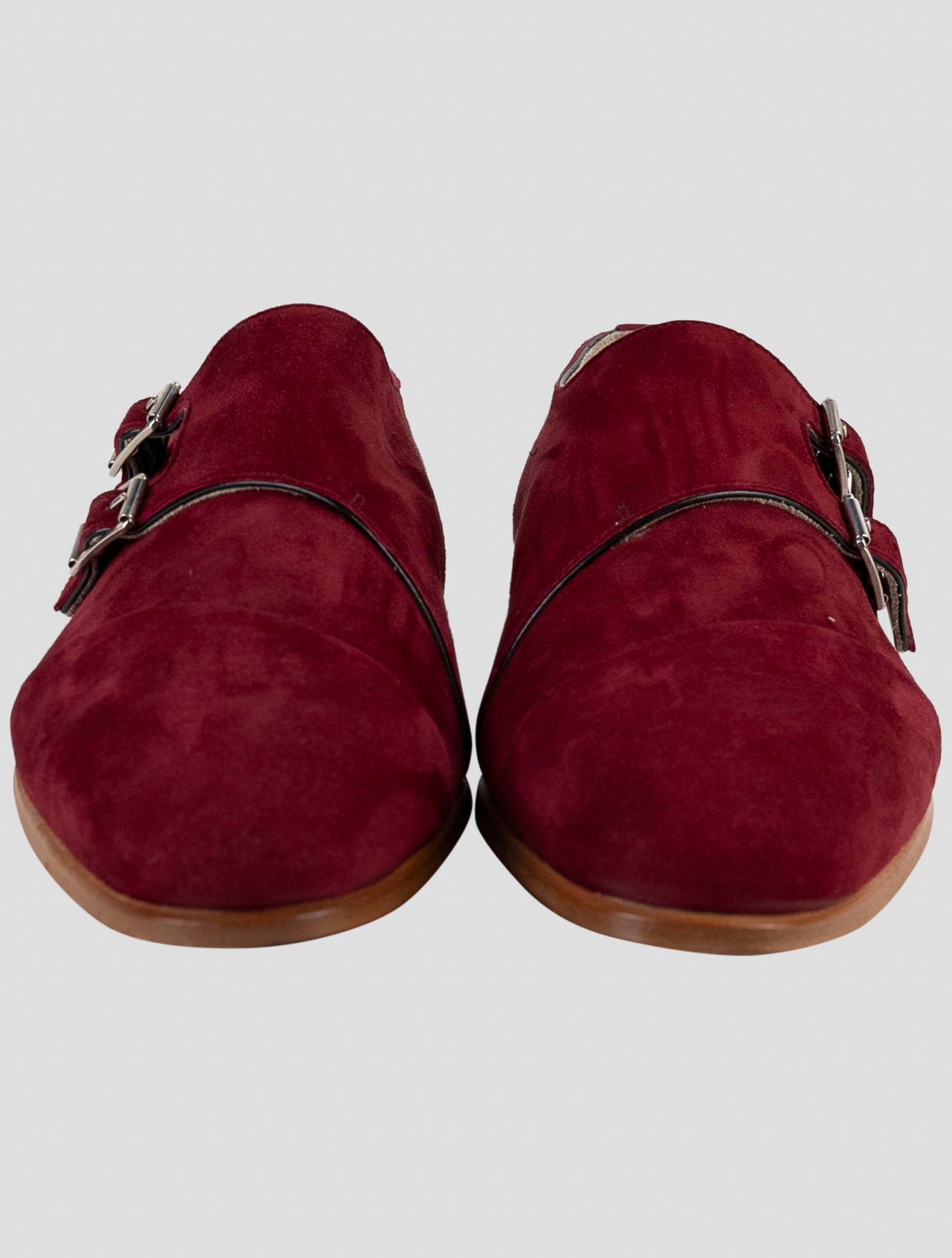 Kiton Burgundy Leather Sneakers