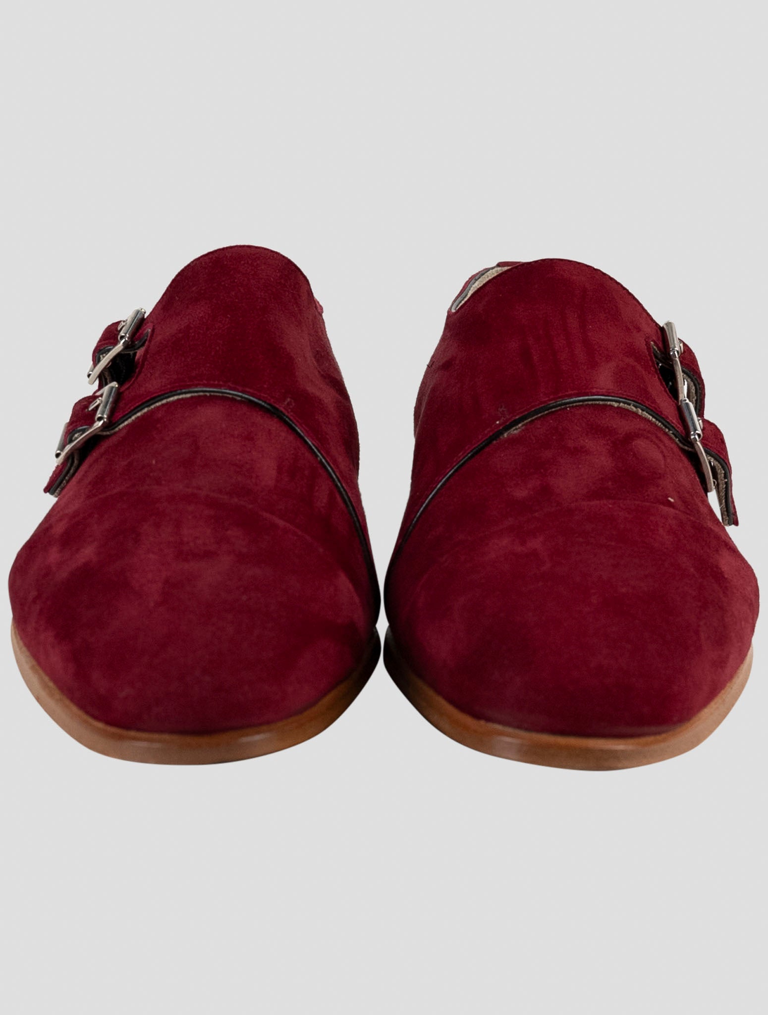 Kiton Burgundy Leather Sneakers