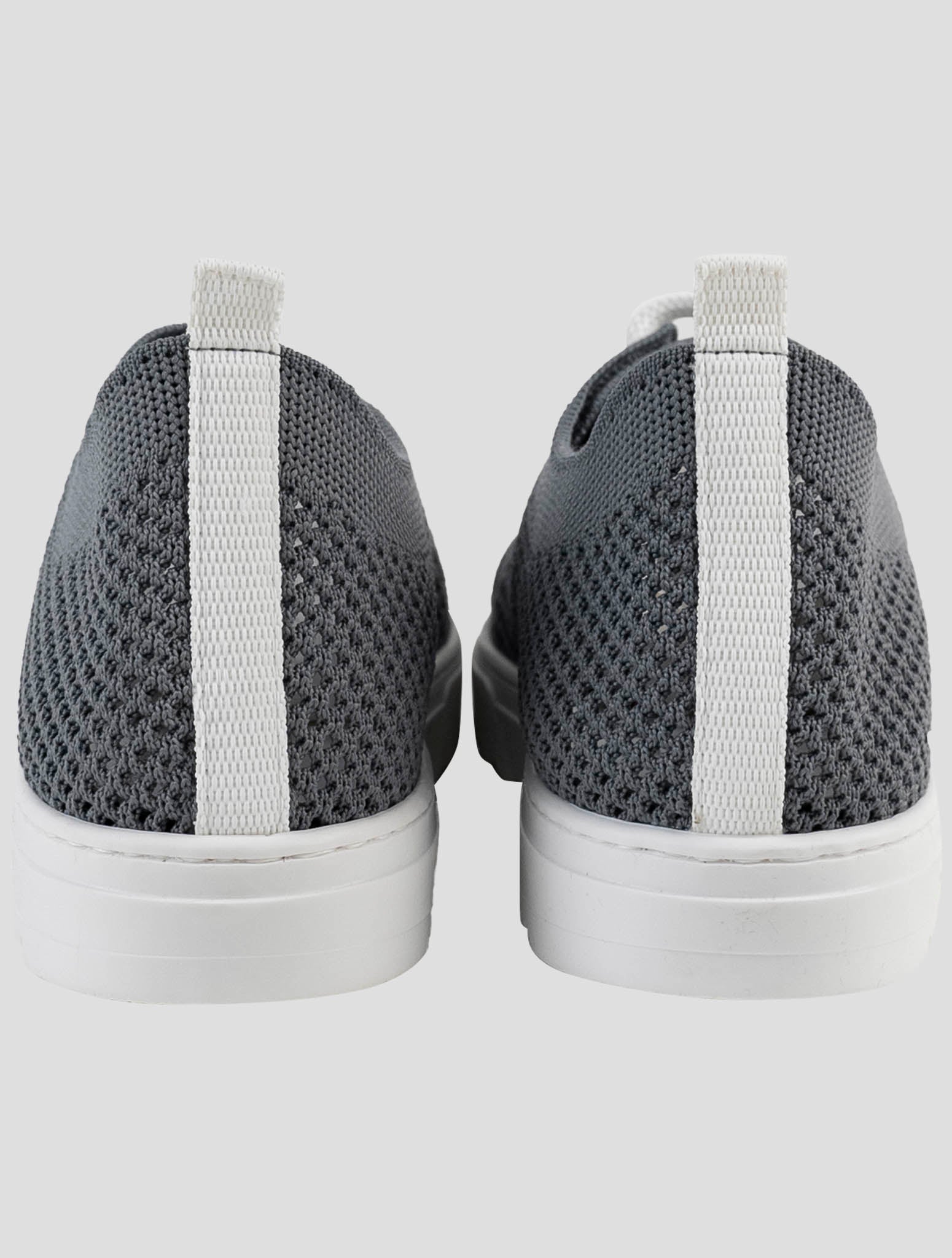 Kiton Gray Cotton Ea Sneakers
