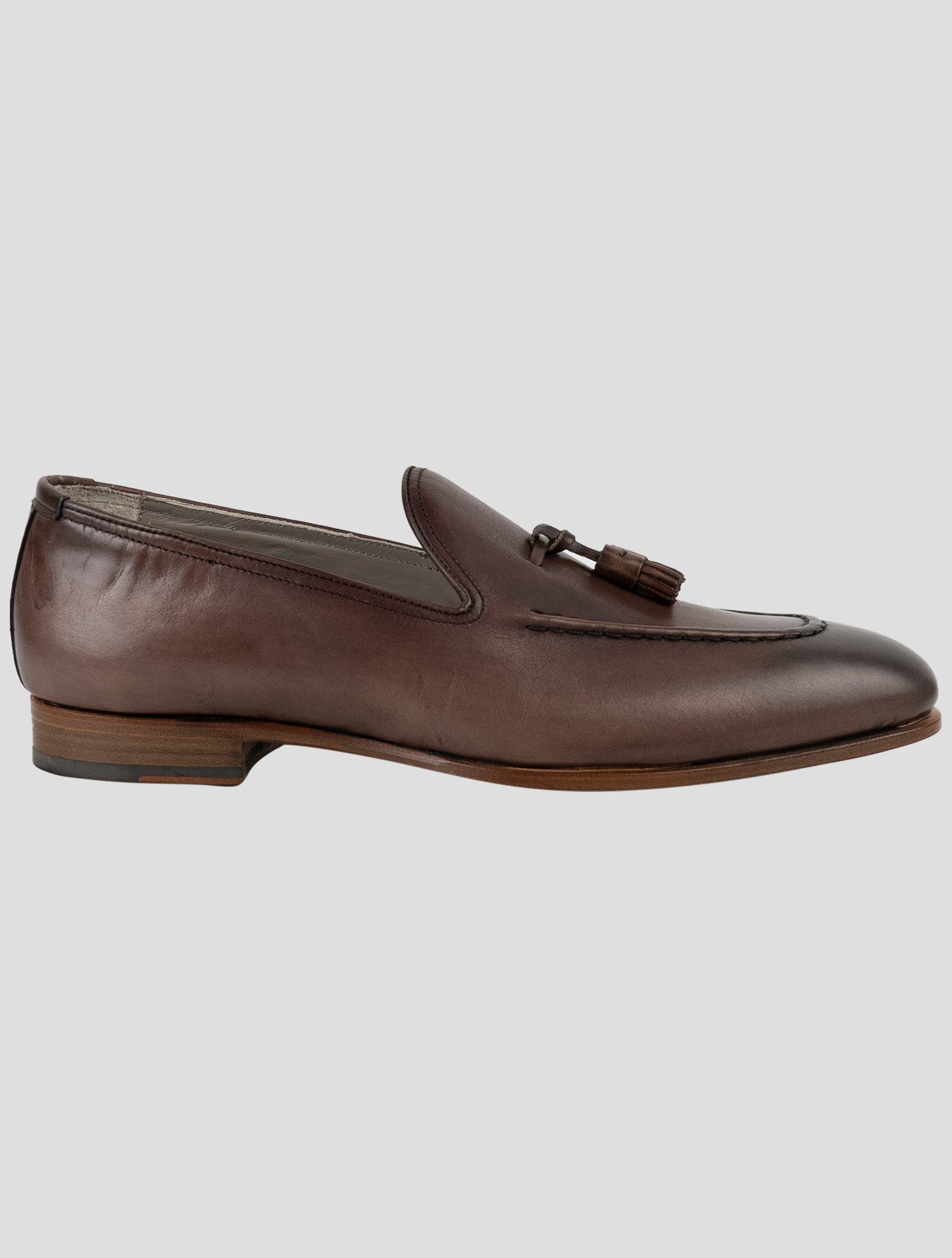 Kiton Brown Leather Sneakers