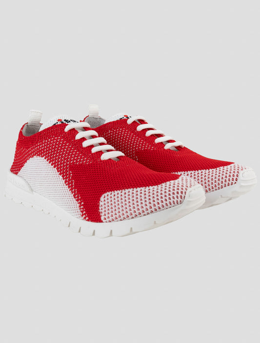 Kiton Red Cotton Ea Sneakers