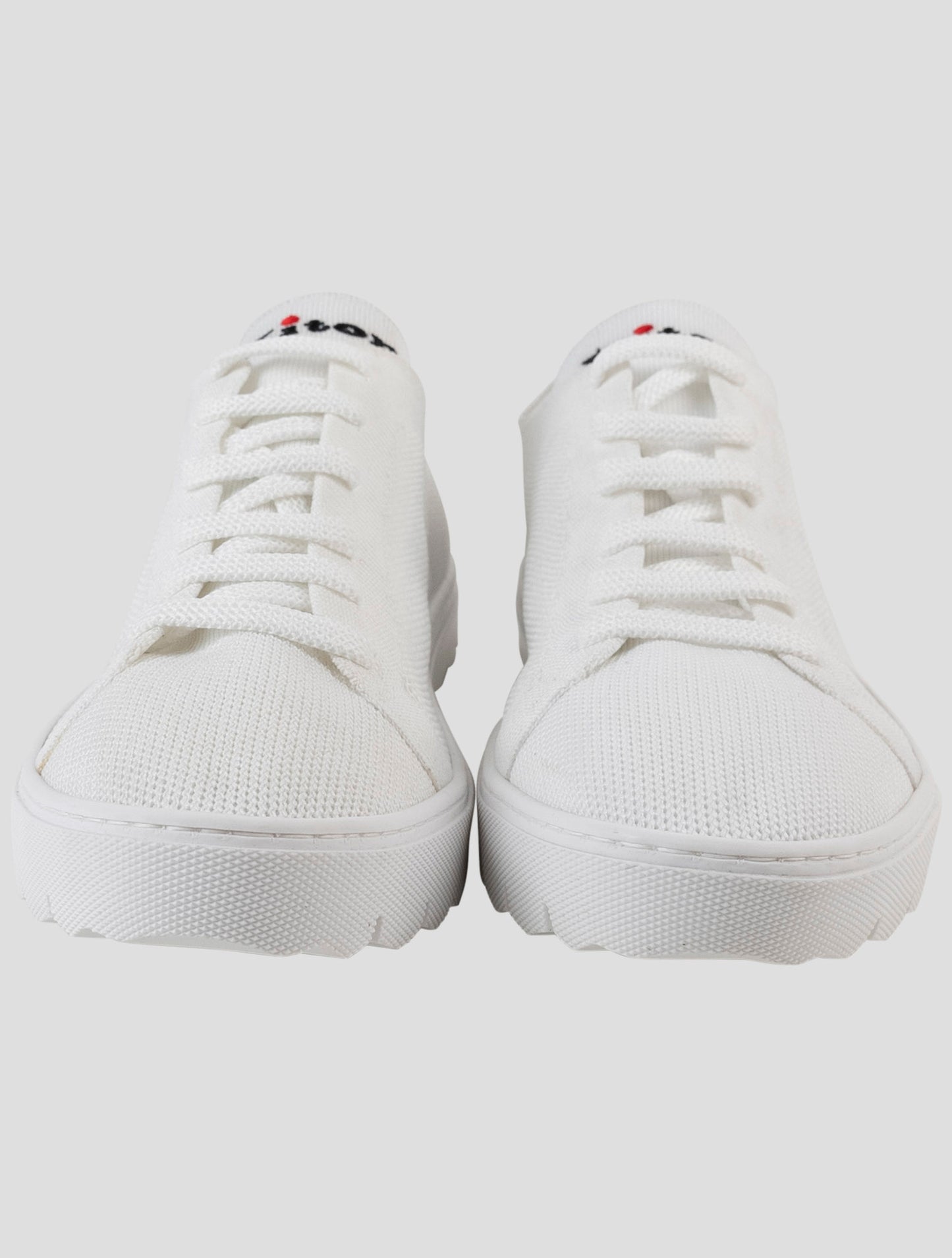 Kiton White Cotton Ea Sneakers
