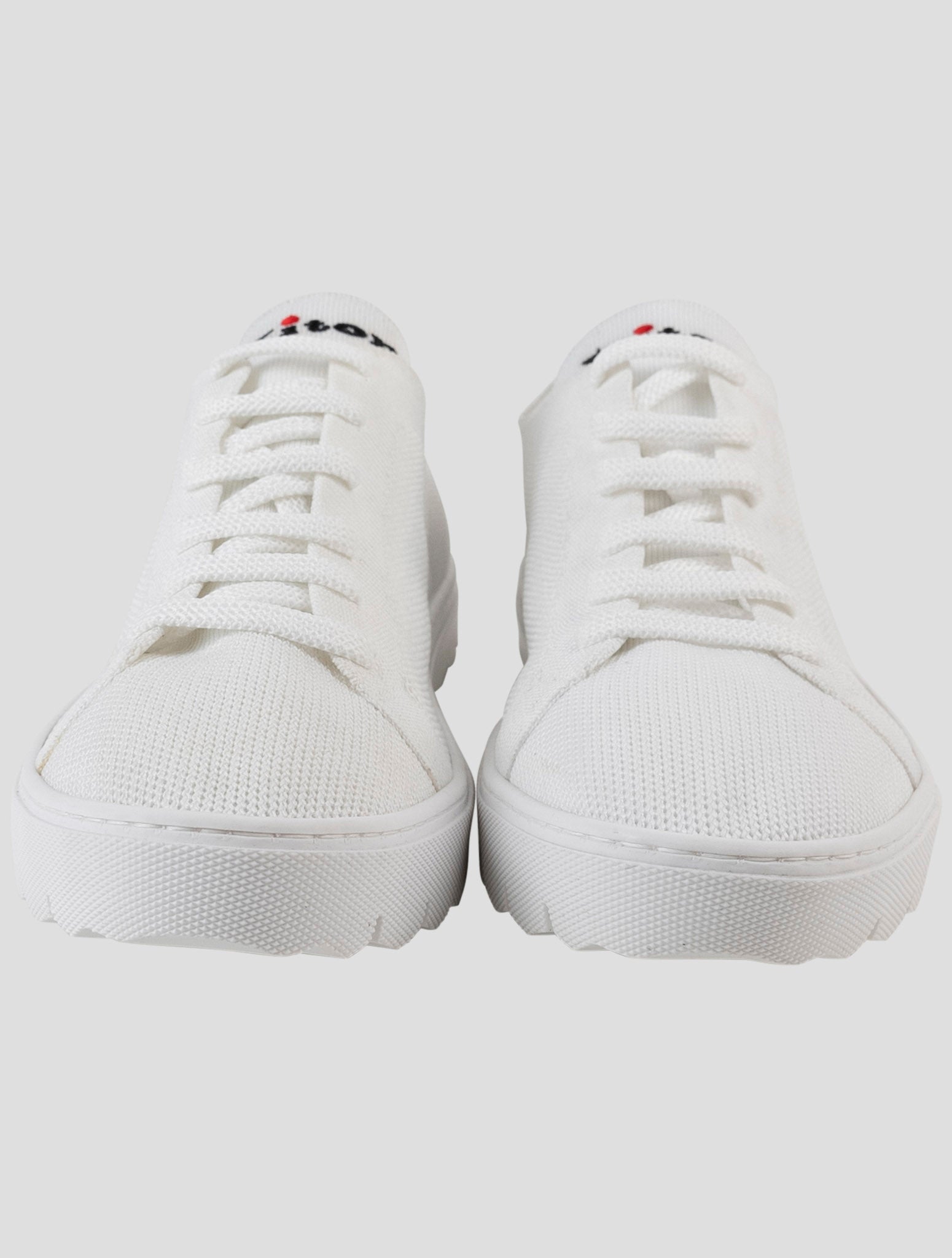 Kiton White Cotton Ea Sneakers