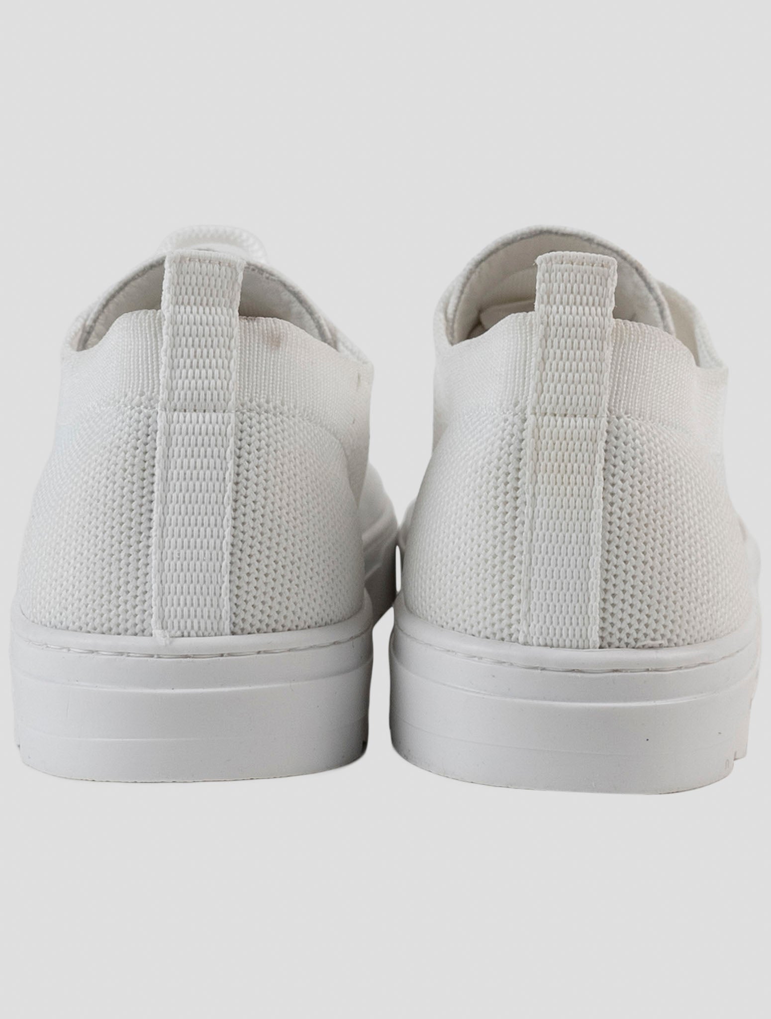 Kiton White Cotton Ea Sneakers