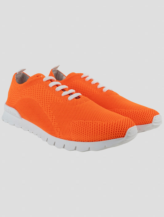 Kiton Orange Cotton Ea Sneakers