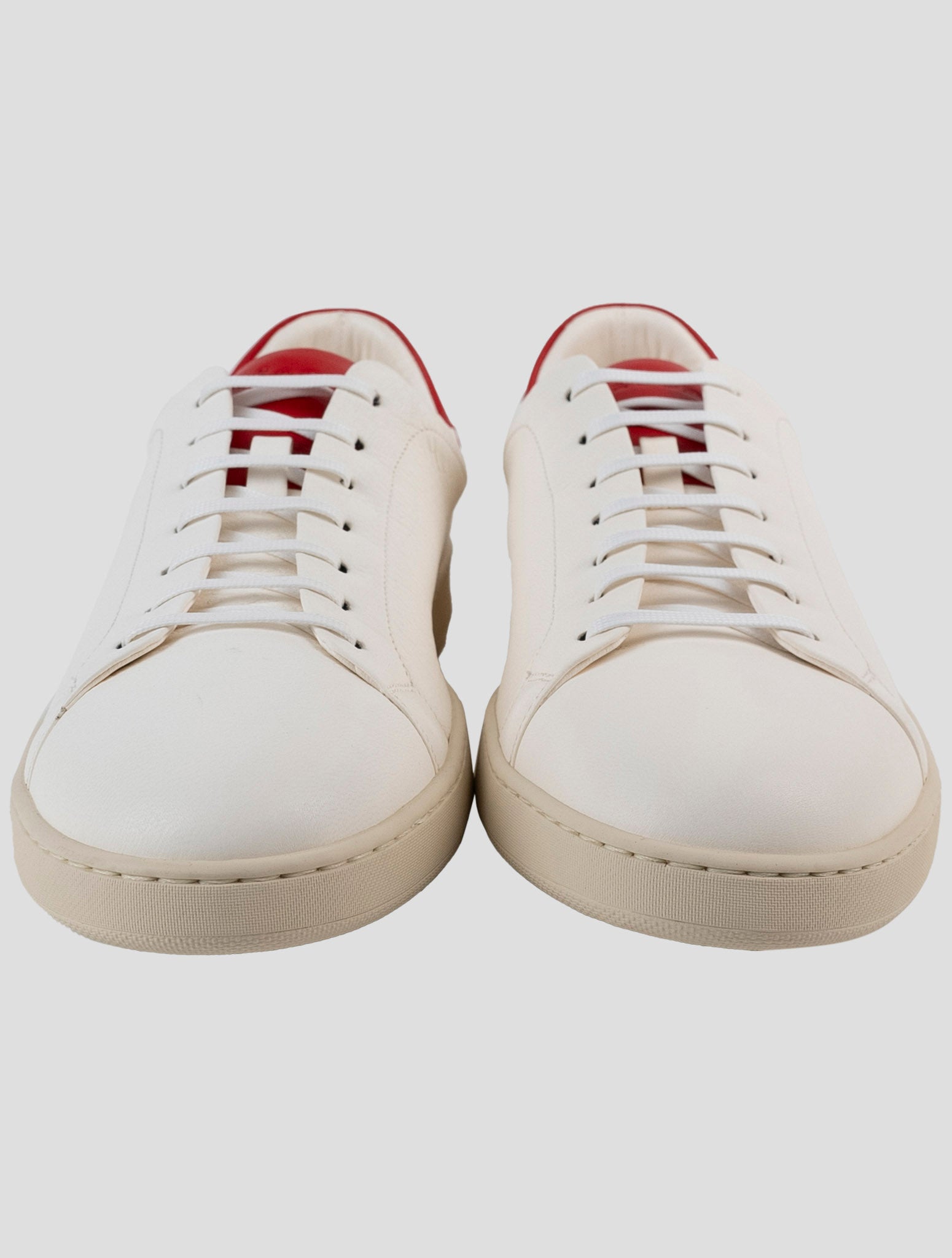 Kiton White Leather Sneakers