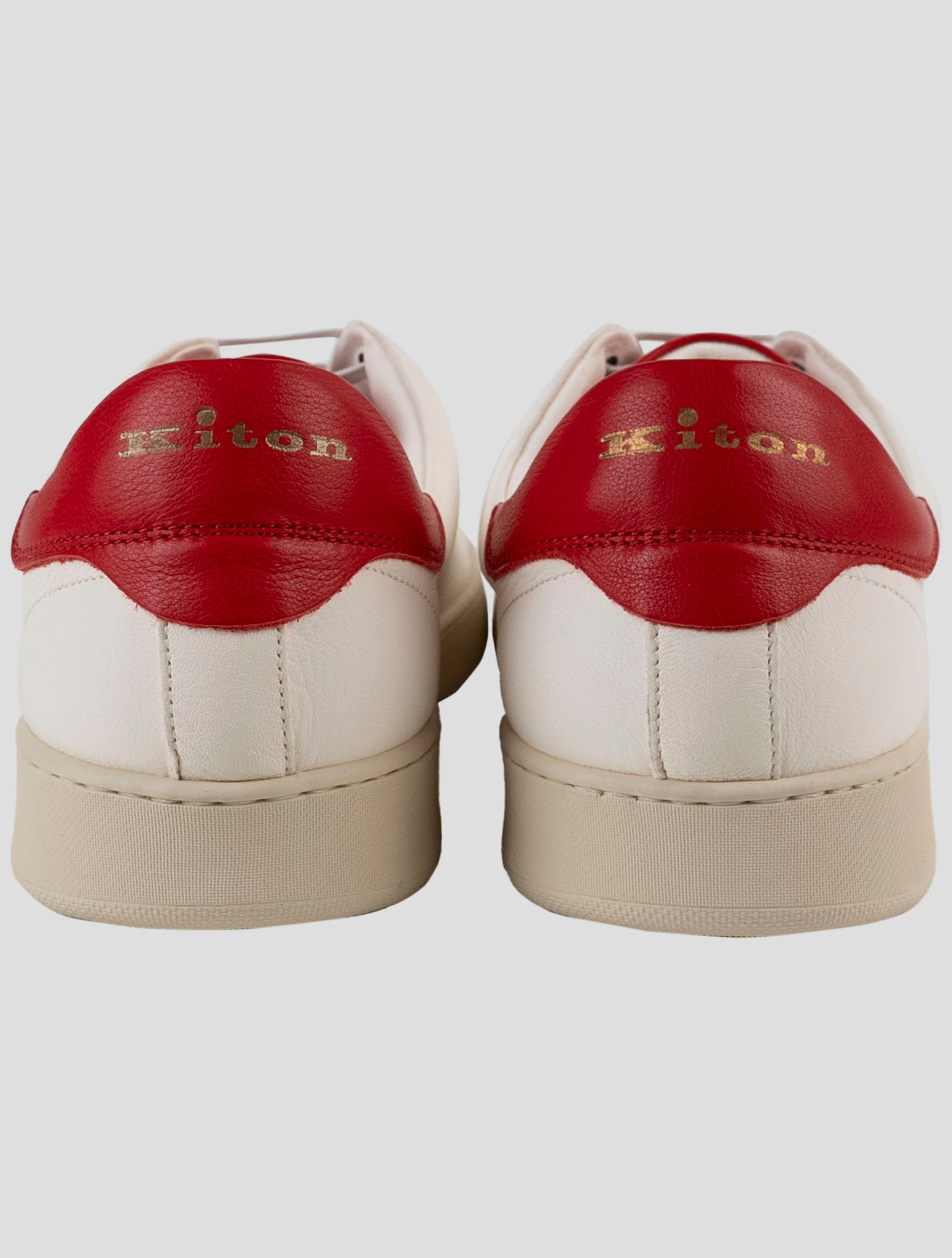Kiton White Leather Sneakers