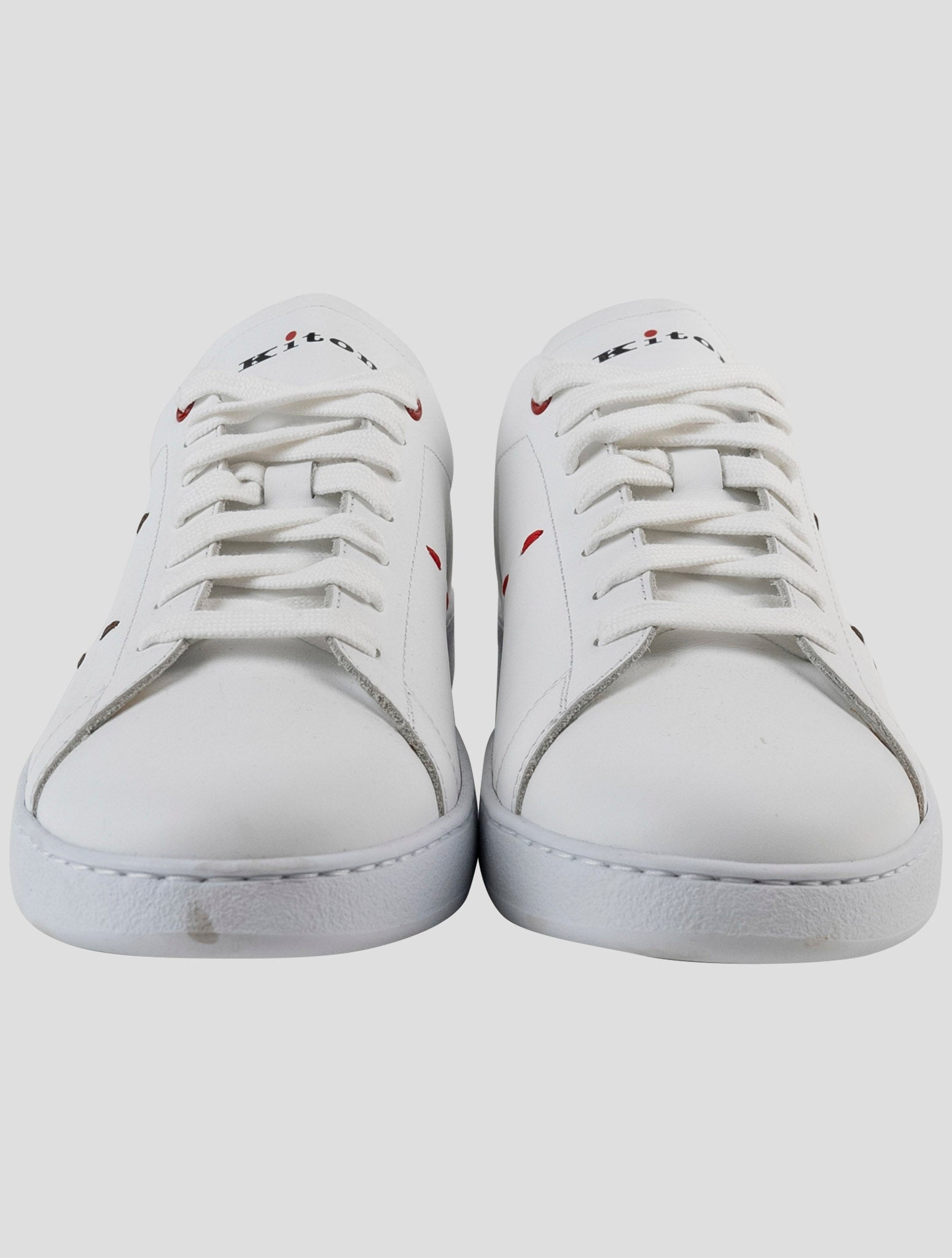 Kiton White Leather Sneakers