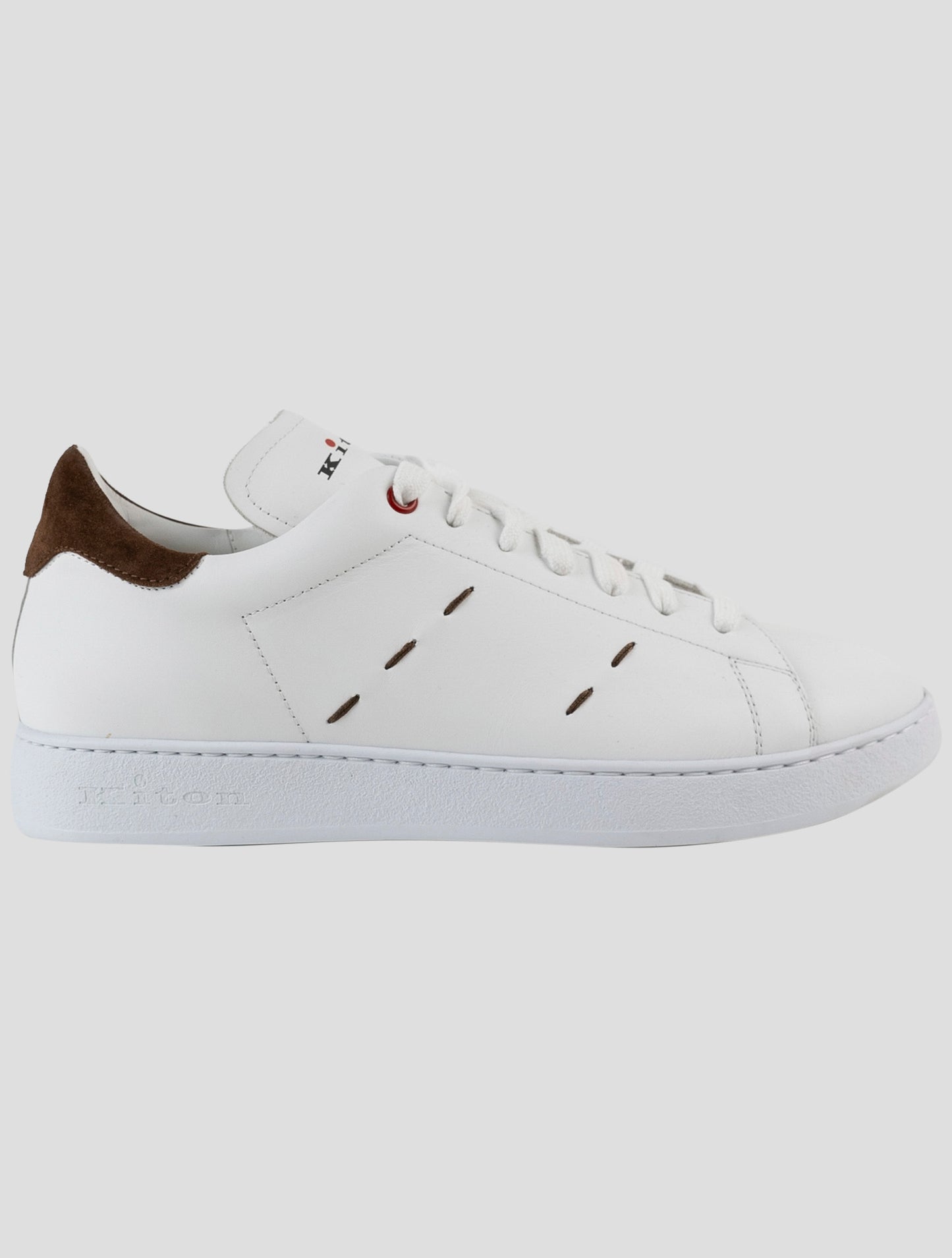 Kiton White Leather Sneakers