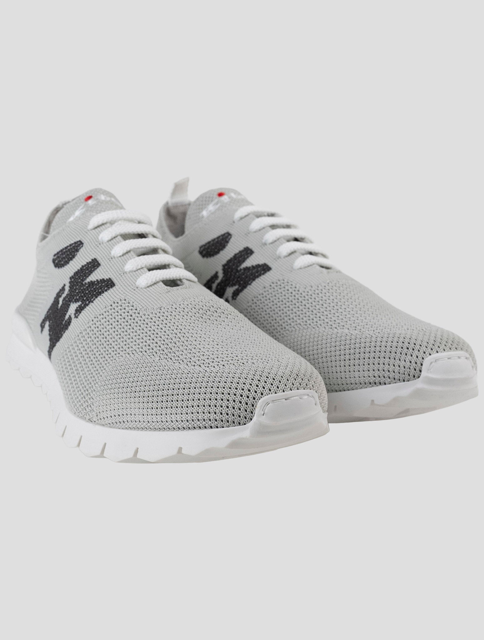 Kiton Gray Cotton Ea Sneakers