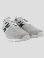 Kiton Gray Cotton Ea Sneakers