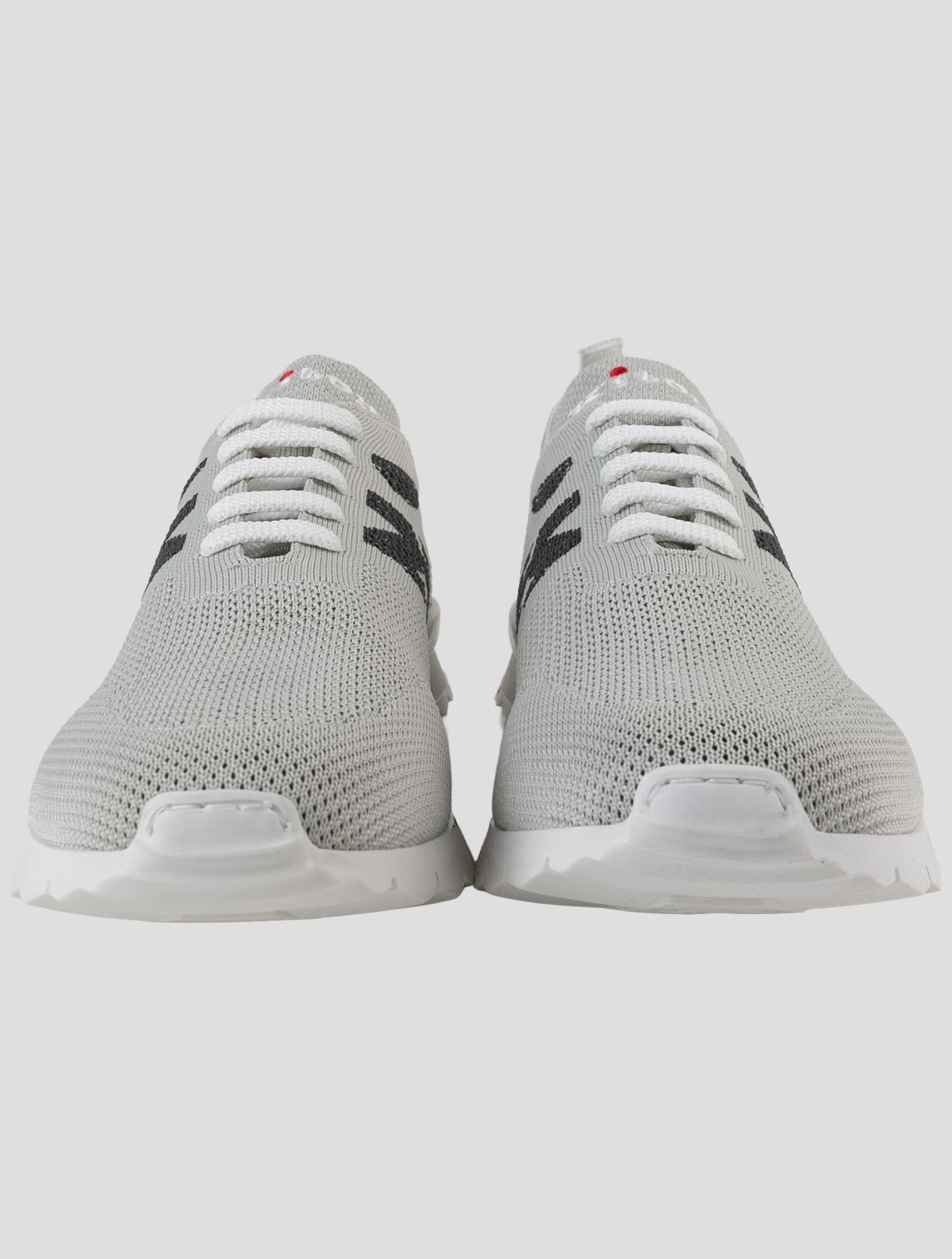 Kiton Gray Cotton Ea Sneakers