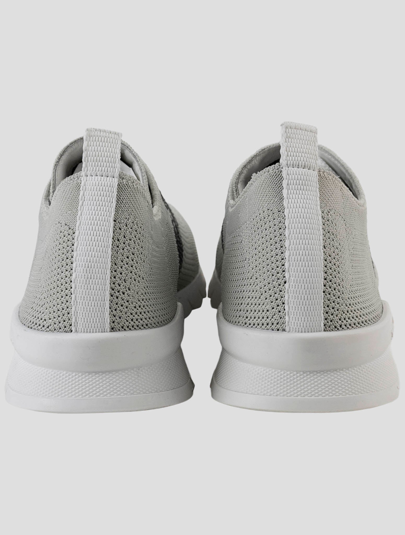Kiton Gray Cotton Ea Sneakers