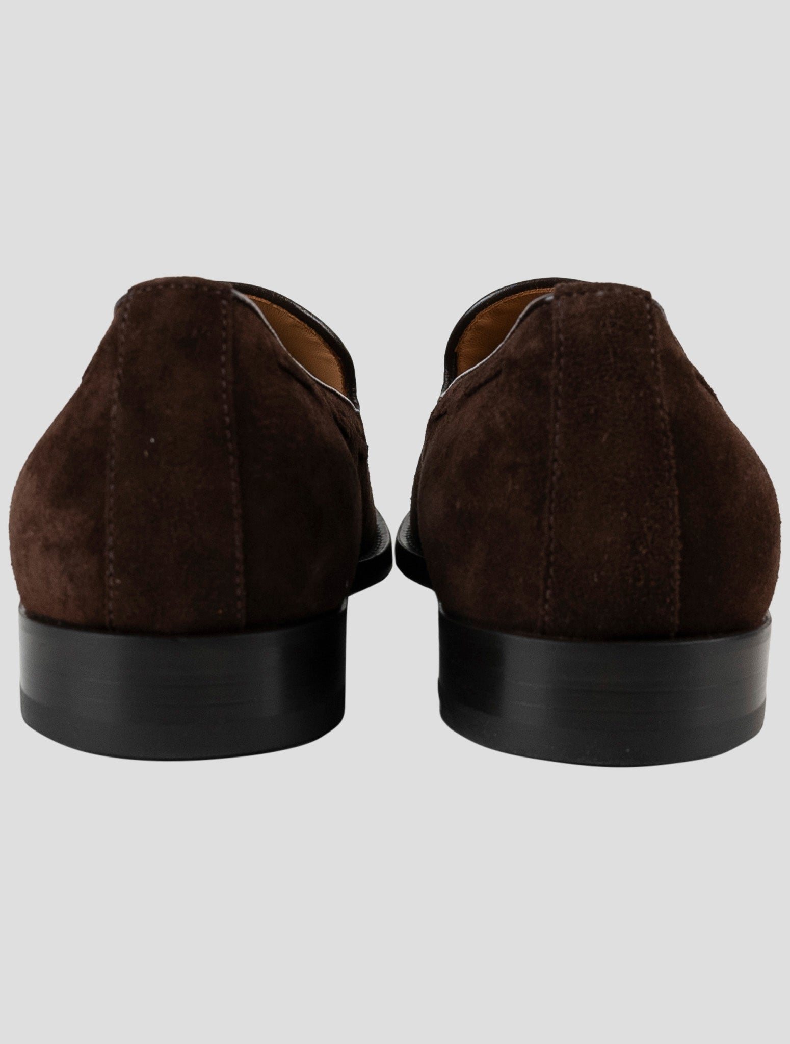 Kiton Brown Leather Suede Loafers
