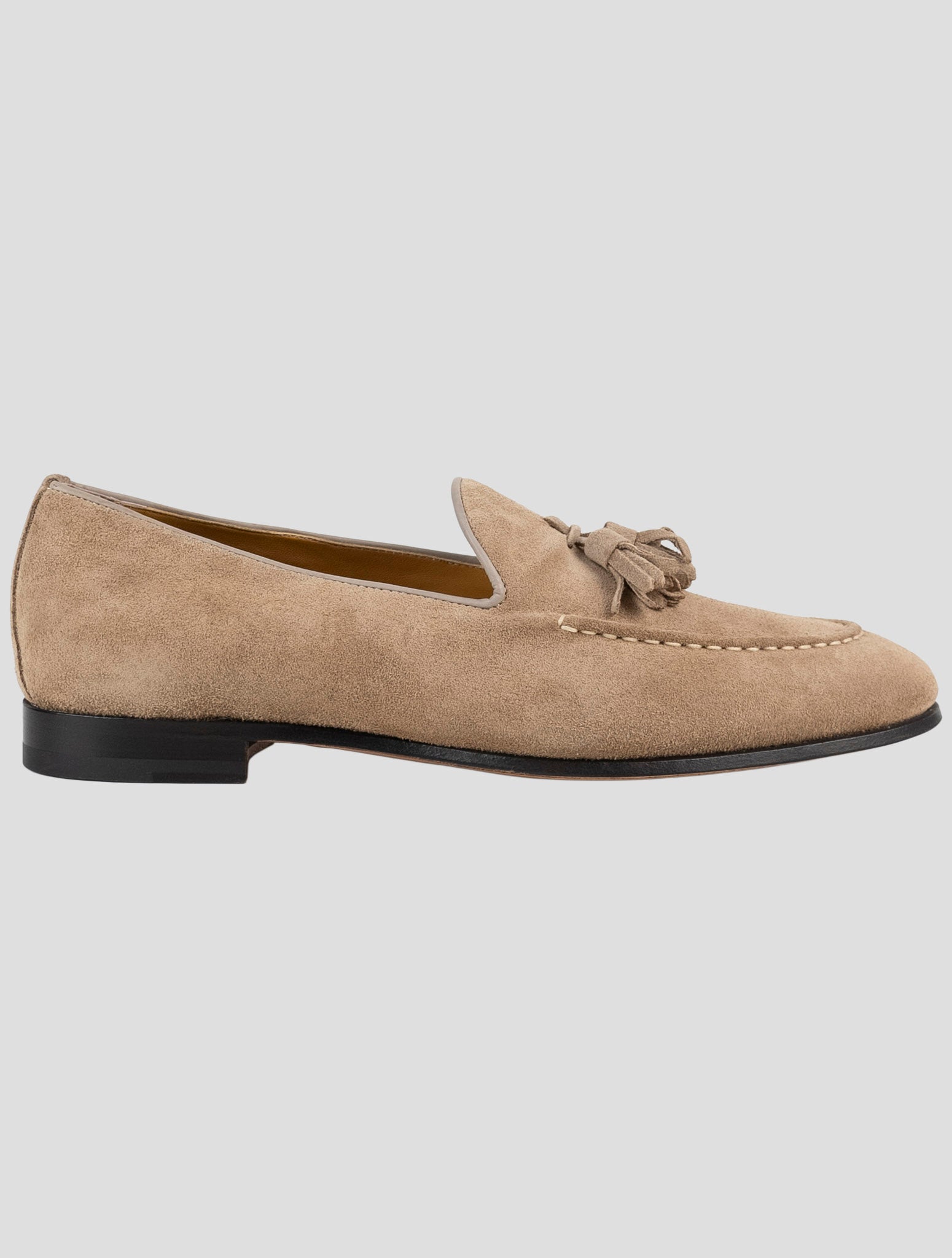 Kiton Brown Leather Suede Loafers