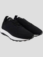 Kiton Black Pl Tpu Wool Sneakers