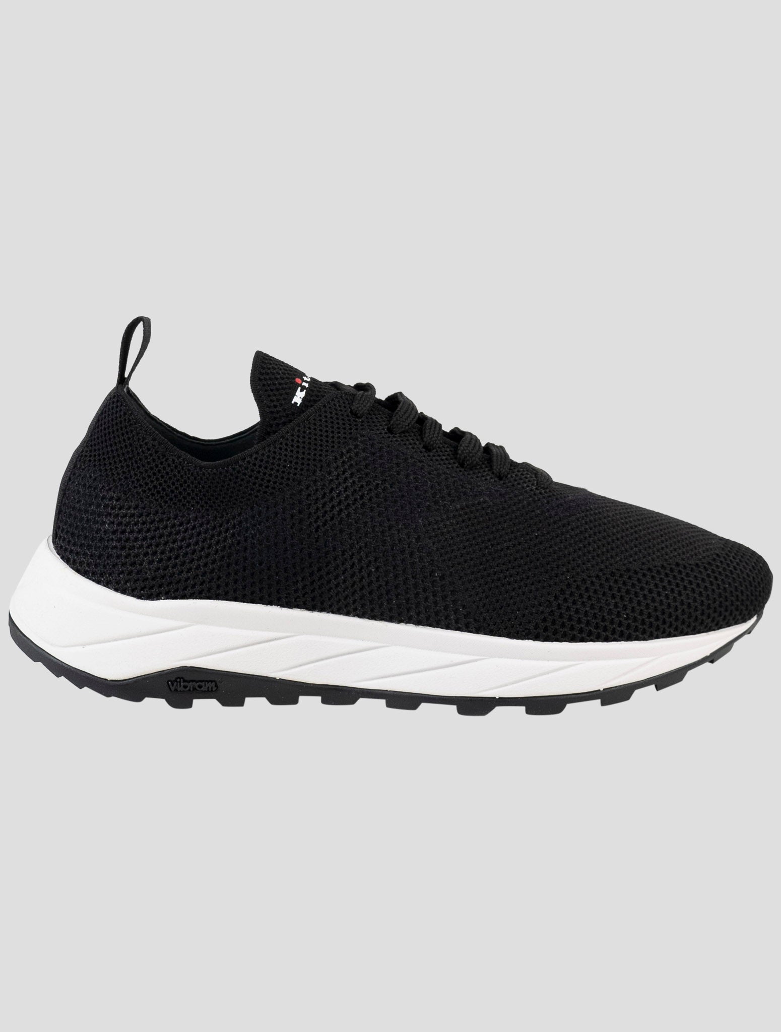 Kiton Black Pl Tpu Wool Sneakers