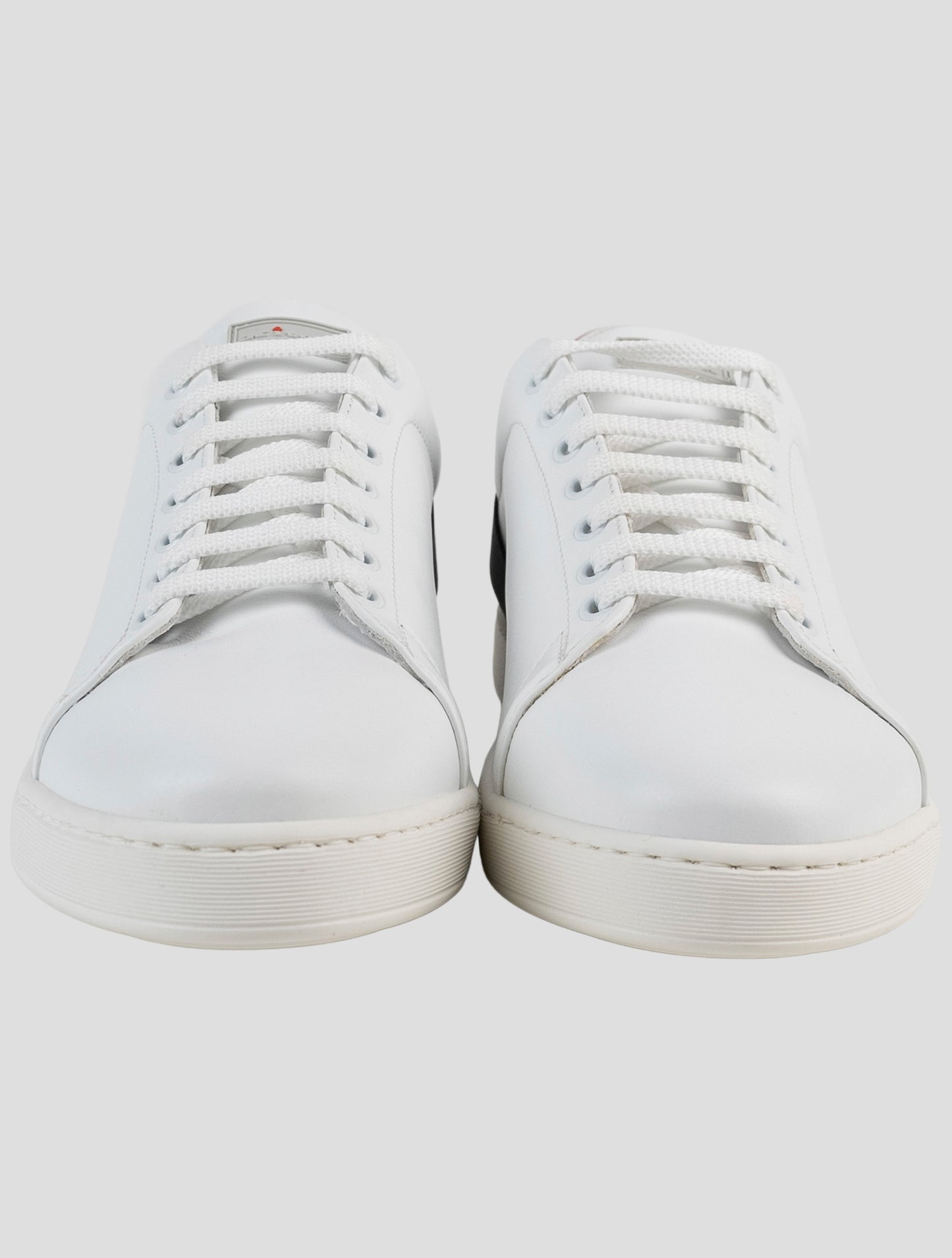 Kiton White Leather Loafers