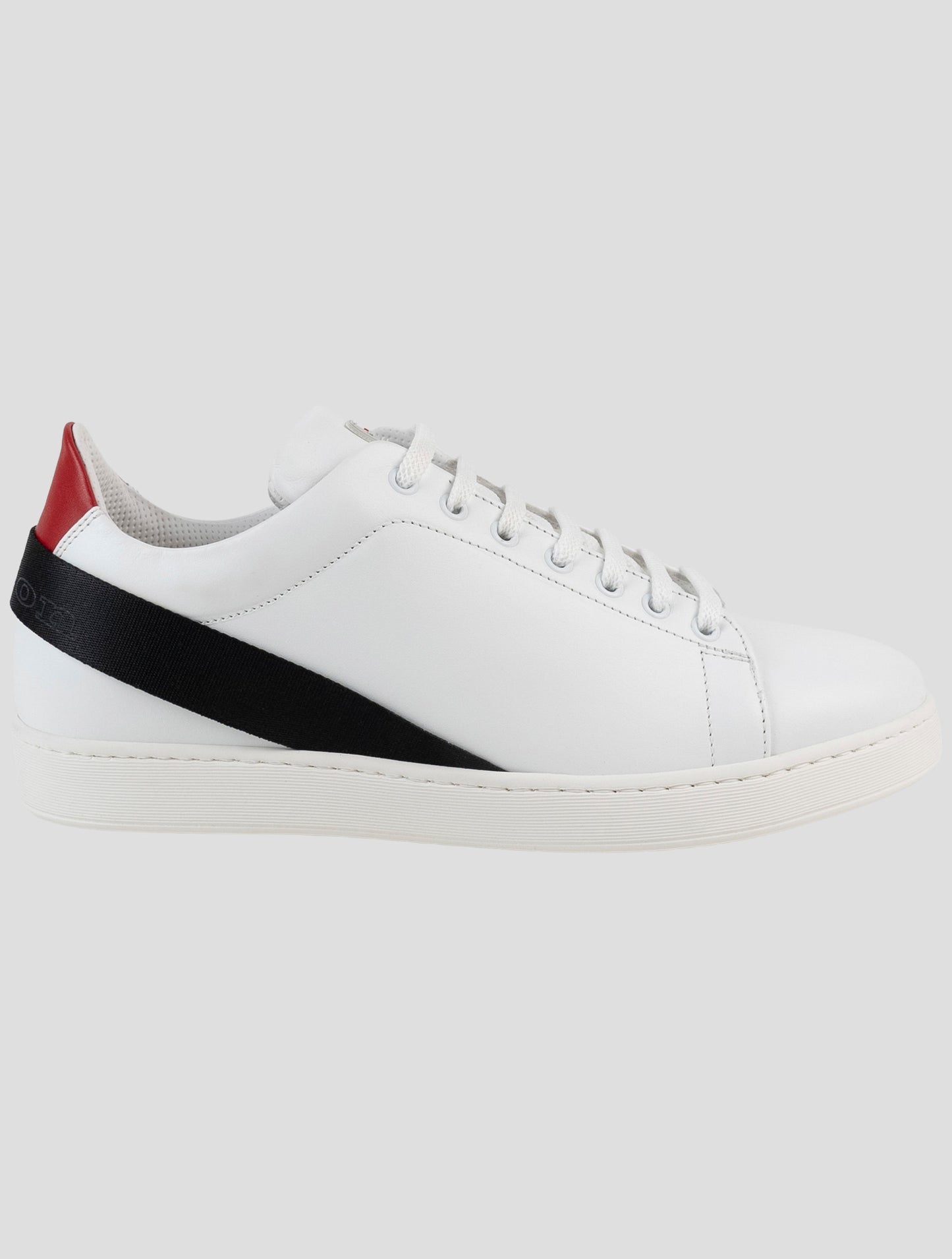 Kiton White Leather Loafers