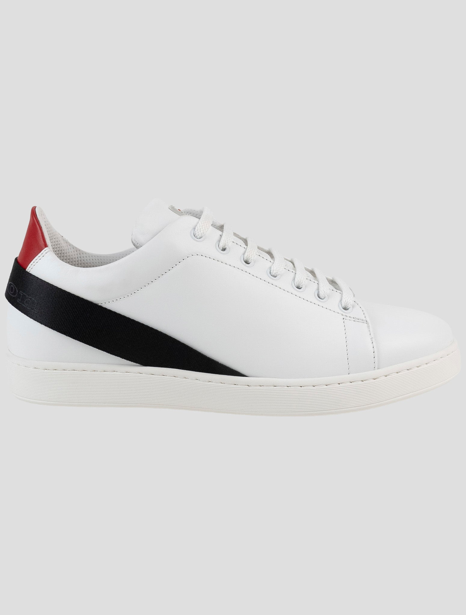 Kiton White Leather Loafers