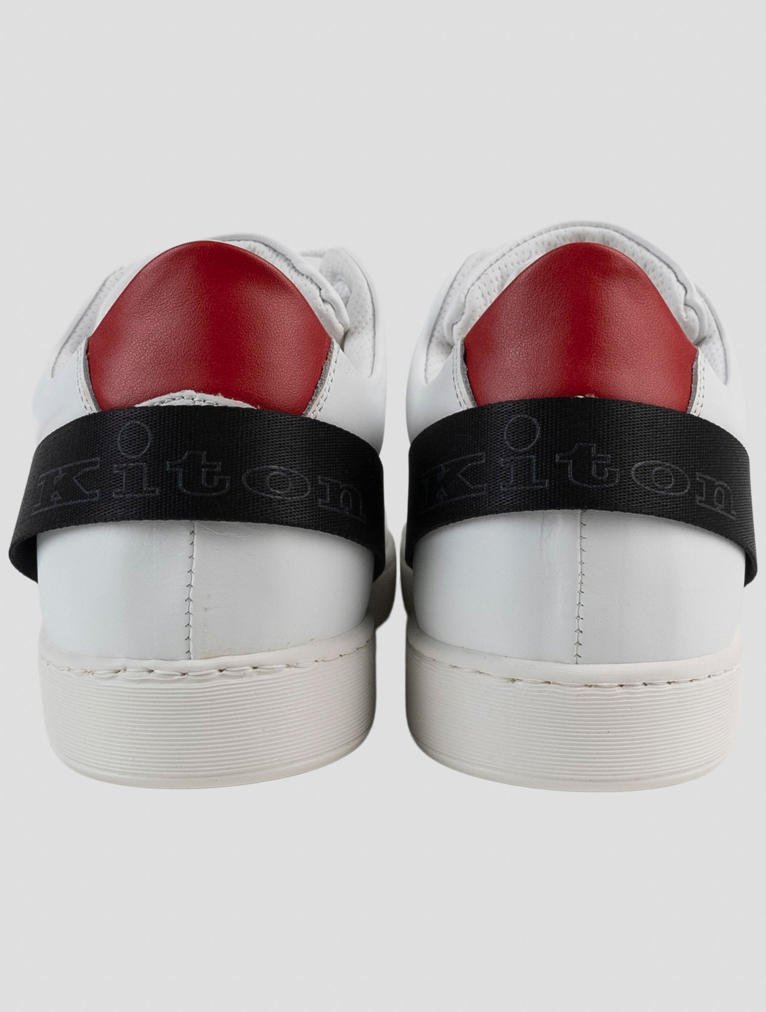 Kiton White Leather Loafers