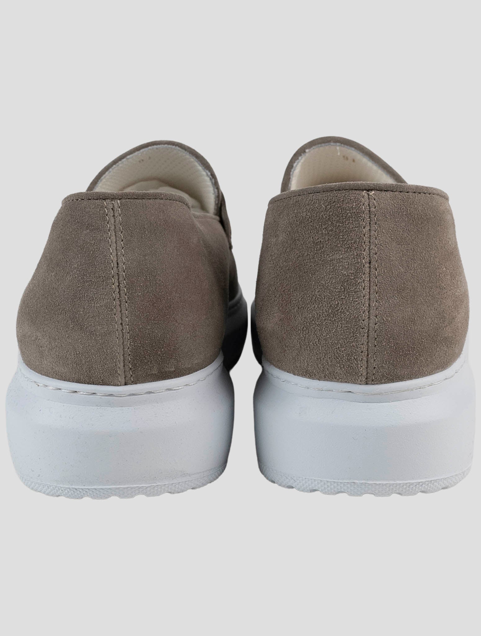 Kiton Beige Leather Suede Loafers
