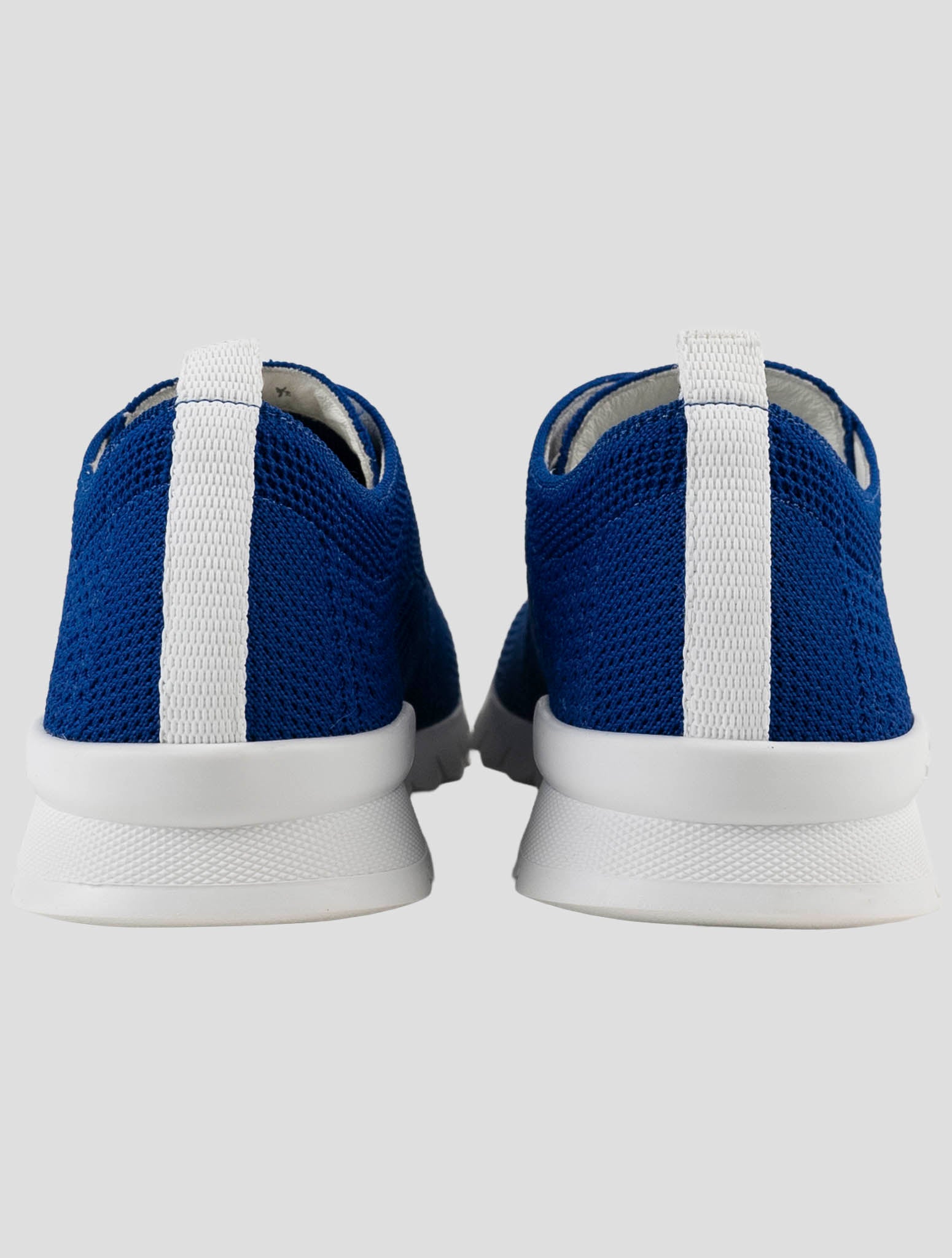 Kiton Blue Cotton Ea Sneakers