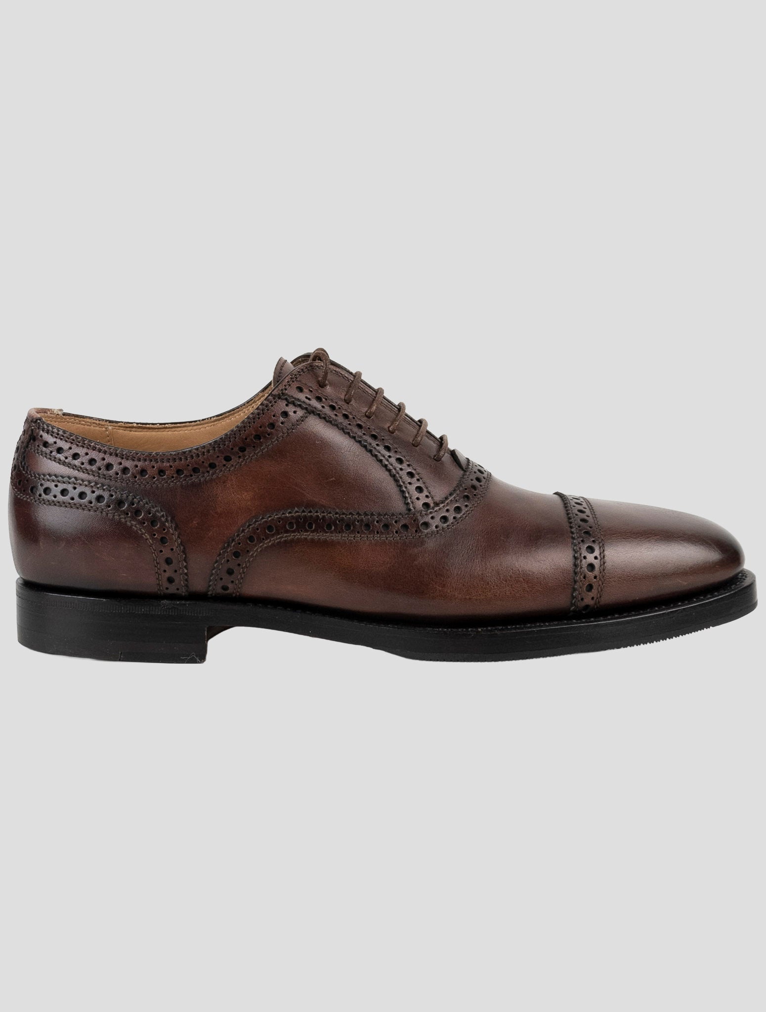 Kiton Brown Leather Dress Shoes Style