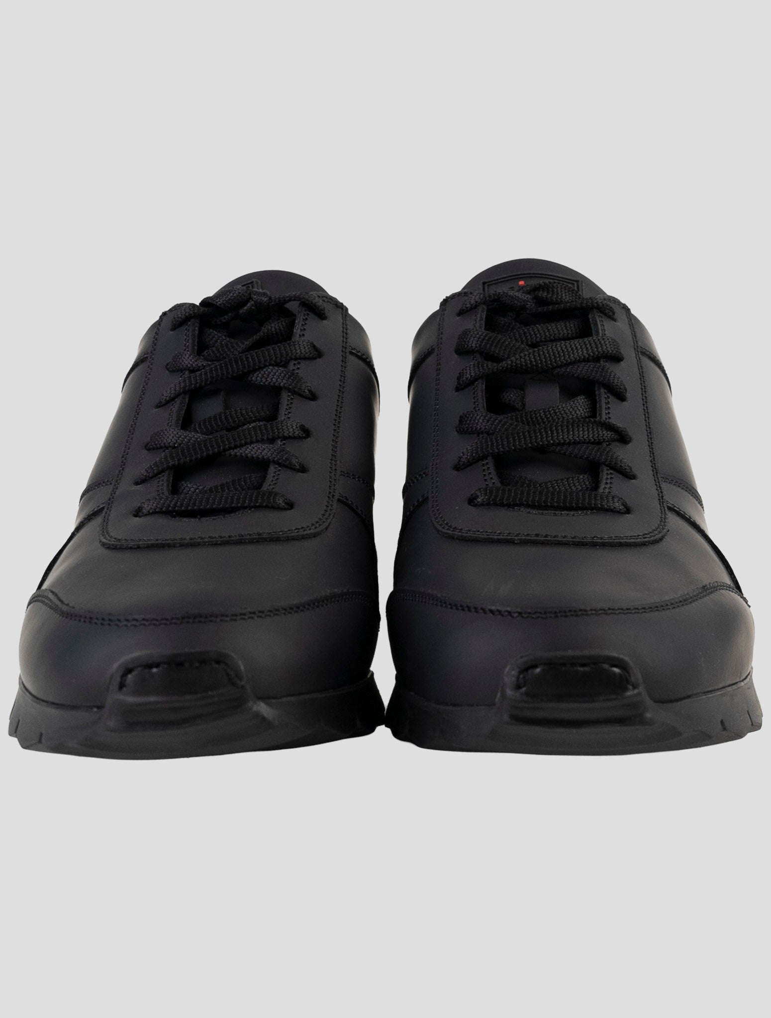Kiton Black Leather Sneakers