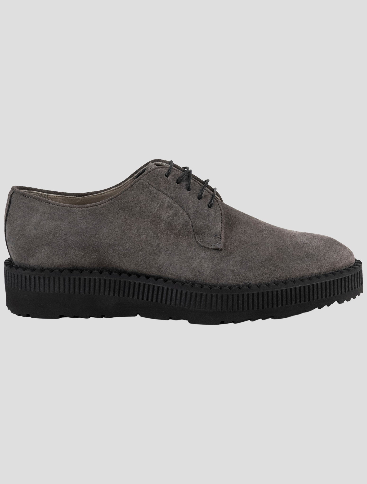 Kiton Gray Leather Suede Dress Shoes