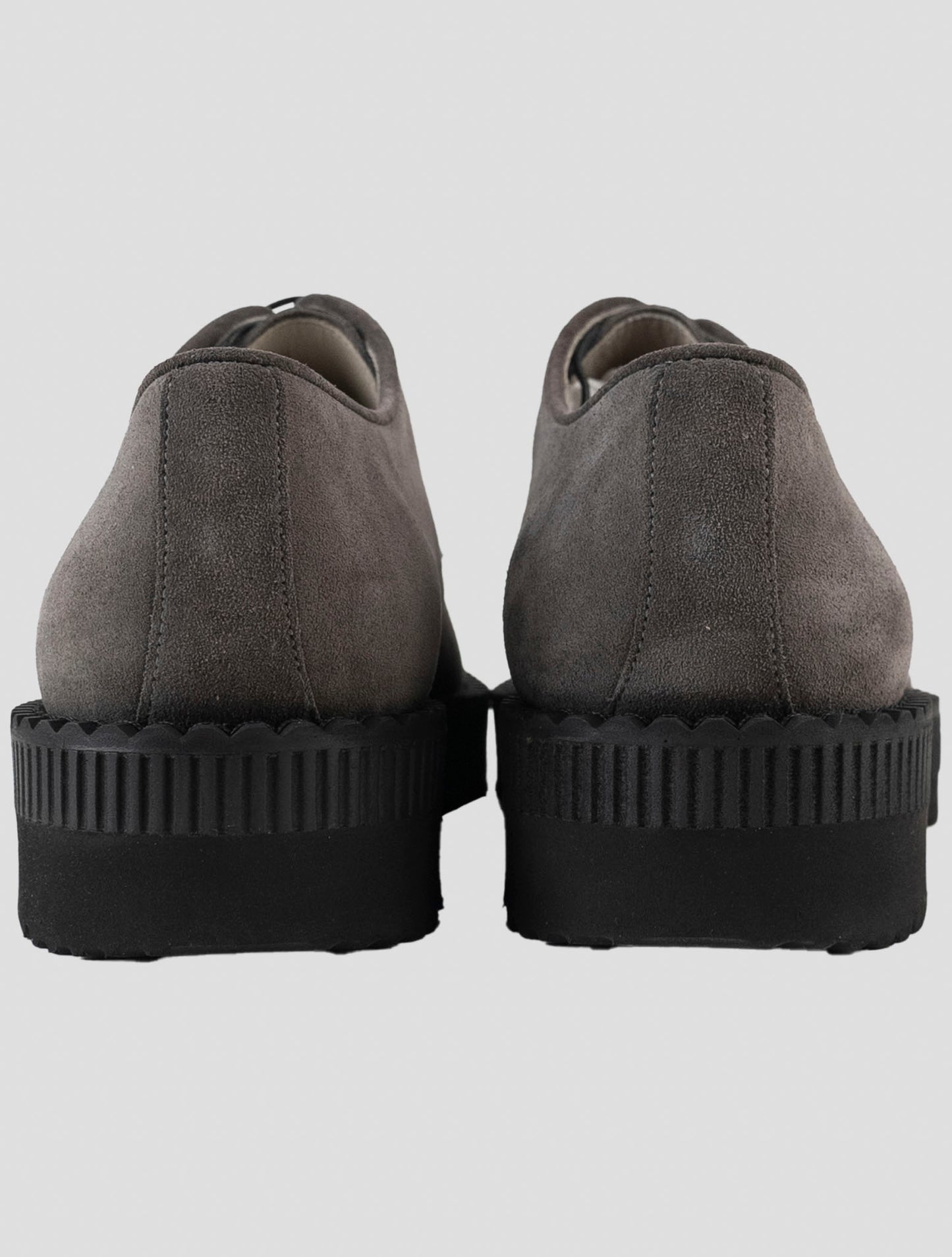 Kiton Gray Leather Suede Dress Shoes