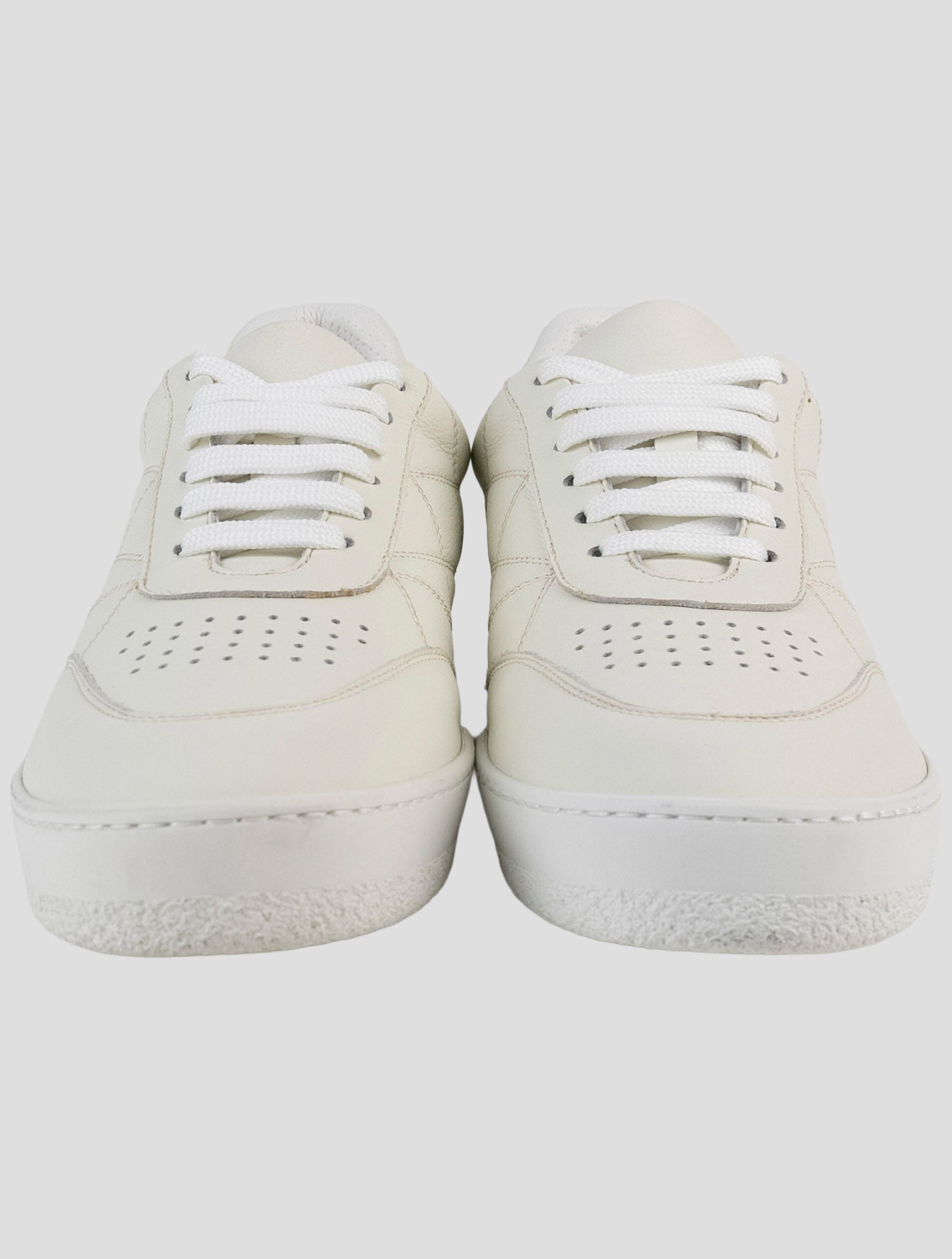 Kiton White Leather Sneakers