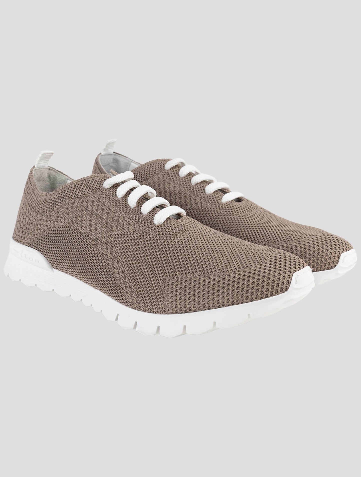 Kiton Brown Cotton Ea Sneakers