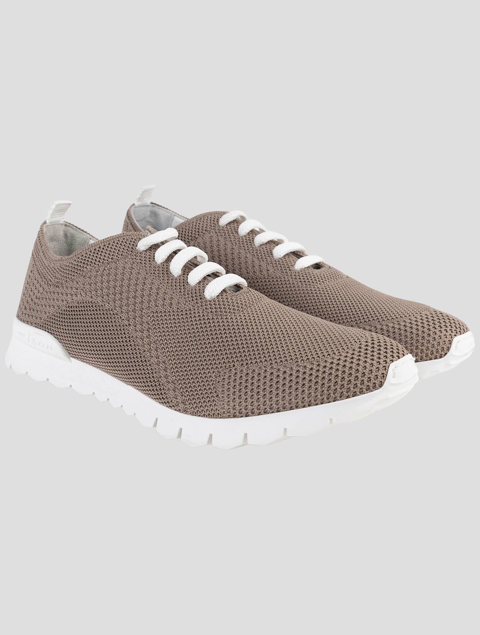 Kiton Brown Cotton Ea Sneakers