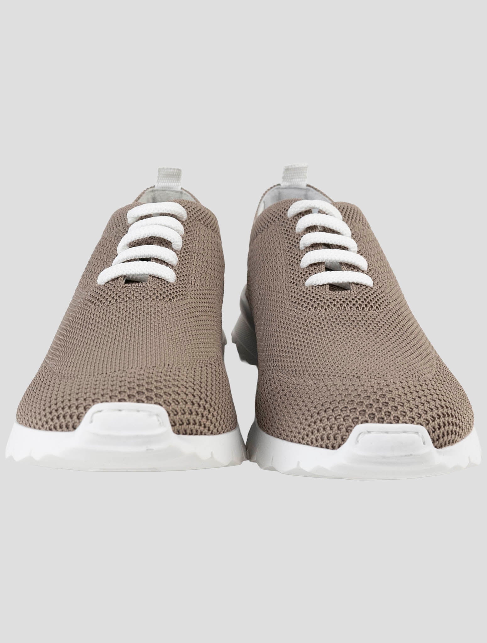 Kiton Brown Cotton Ea Sneakers