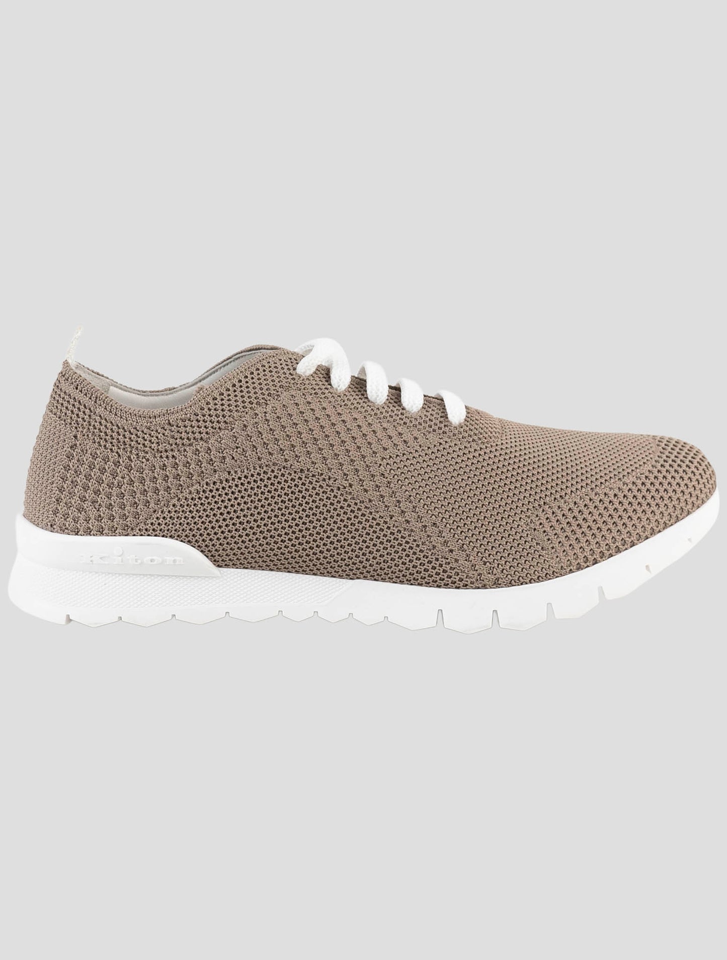 Kiton Brown Cotton Ea Sneakers