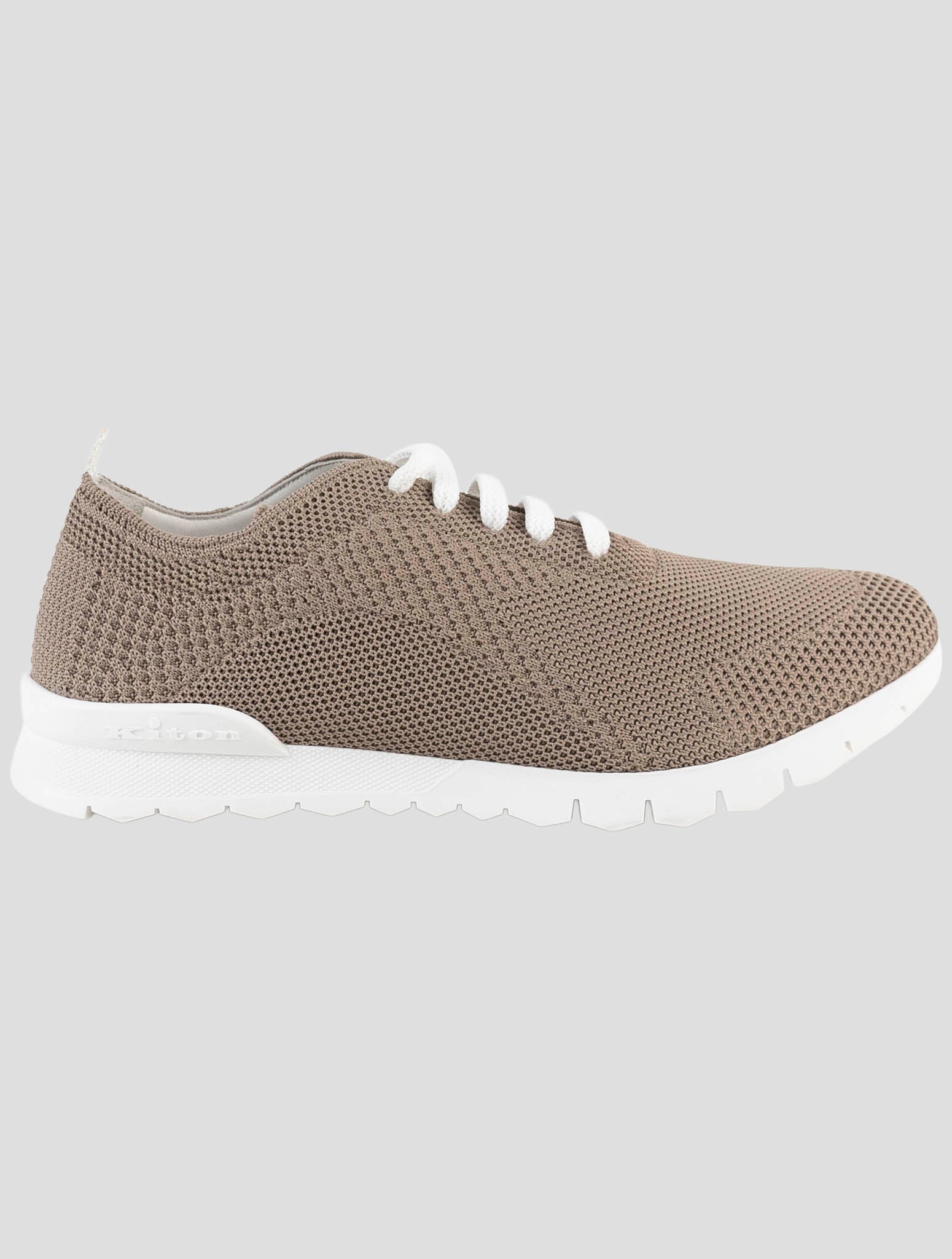 Kiton Brown Cotton Ea Sneakers