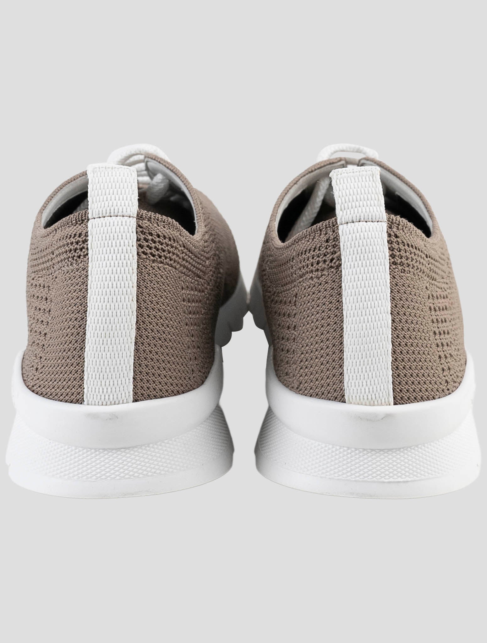 Kiton Brown Cotton Ea Sneakers