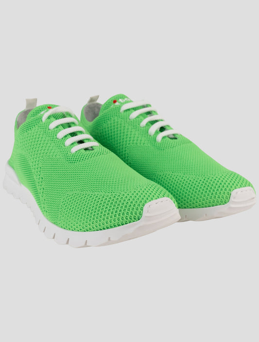 Kiton Green Cotton Ea Sneakers