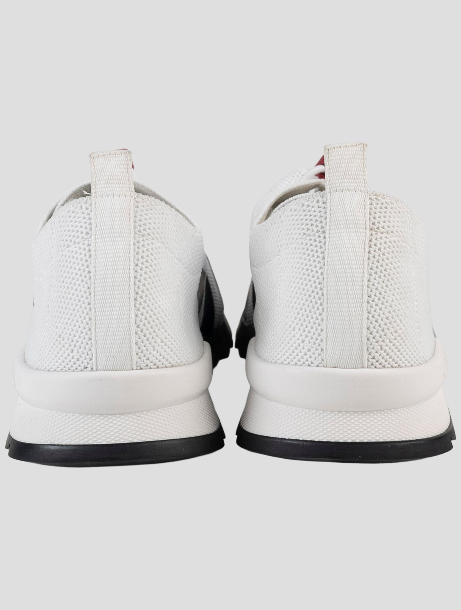 Kiton White Blue Cotton Ea Sneakers